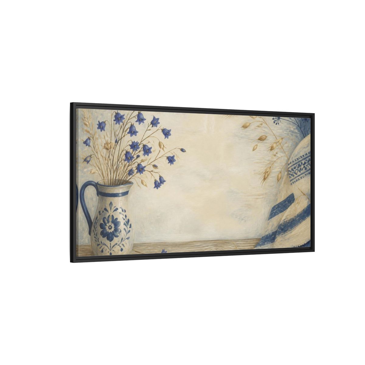 Side Mockup 5. Nordic Ceramic Jug shown as framed canvas print