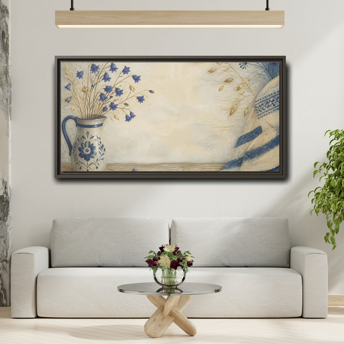 Mockup 2. Nordic Ceramic Jug shown as framed canvas print