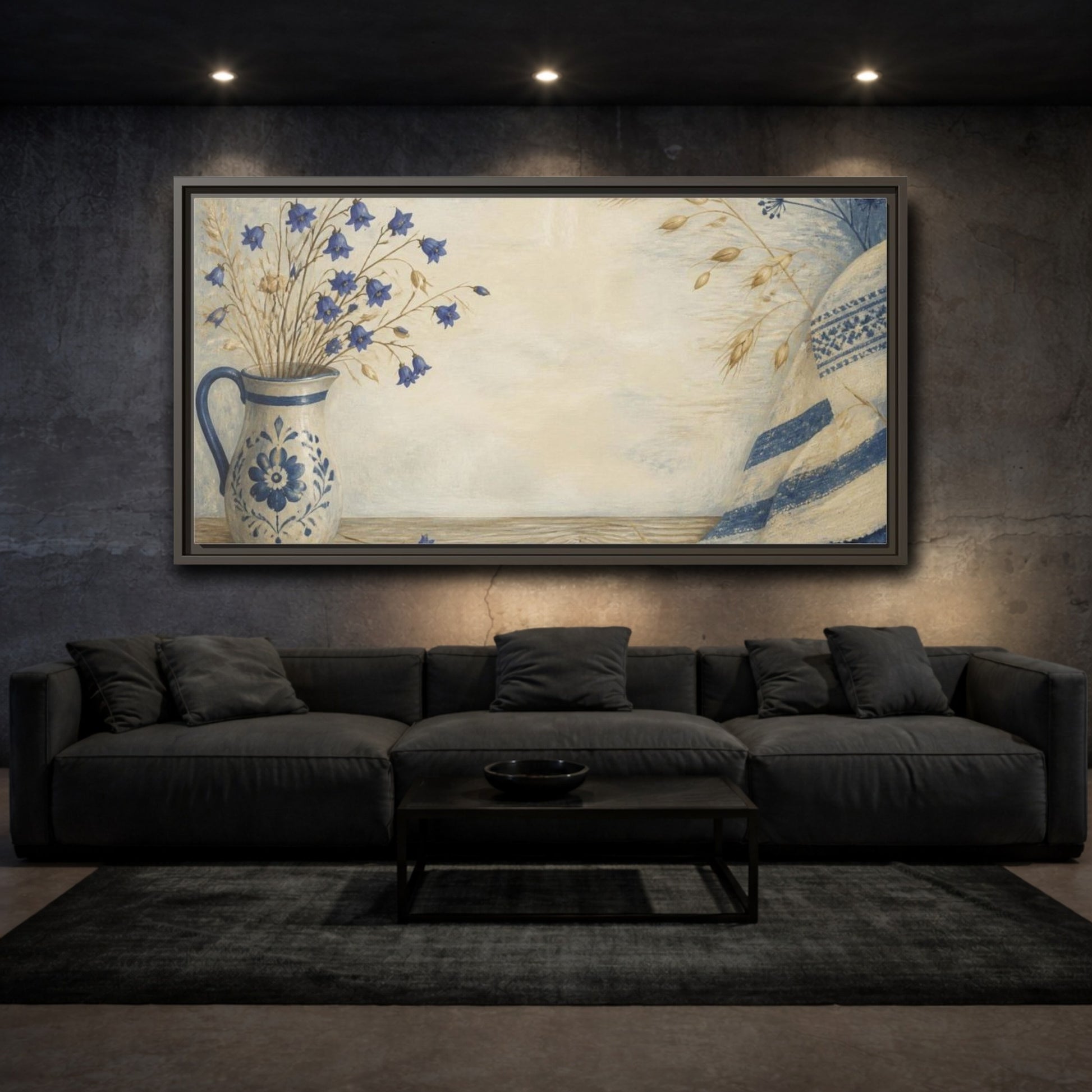 Mockup 3. Nordic Ceramic Jug shown as framed canvas print