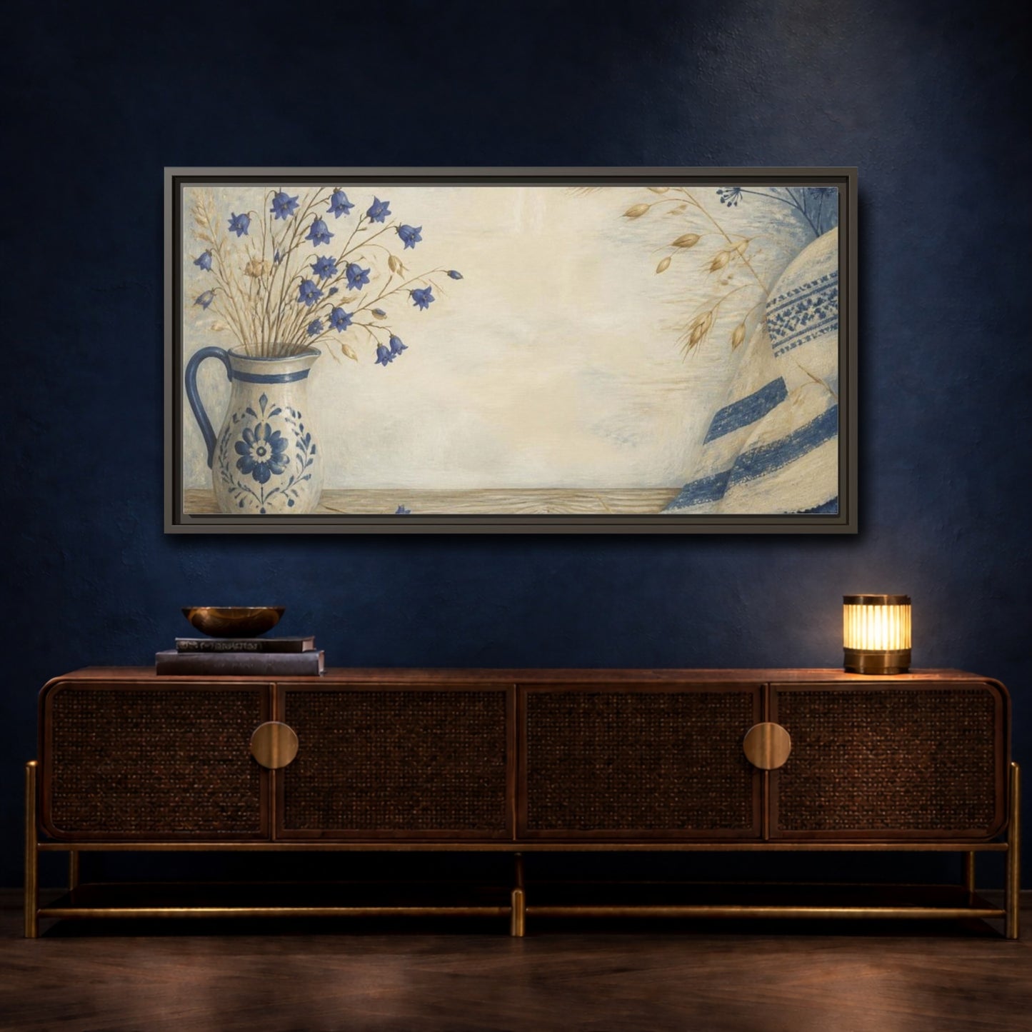 Mockup 4. Nordic Ceramic Jug shown as framed canvas print