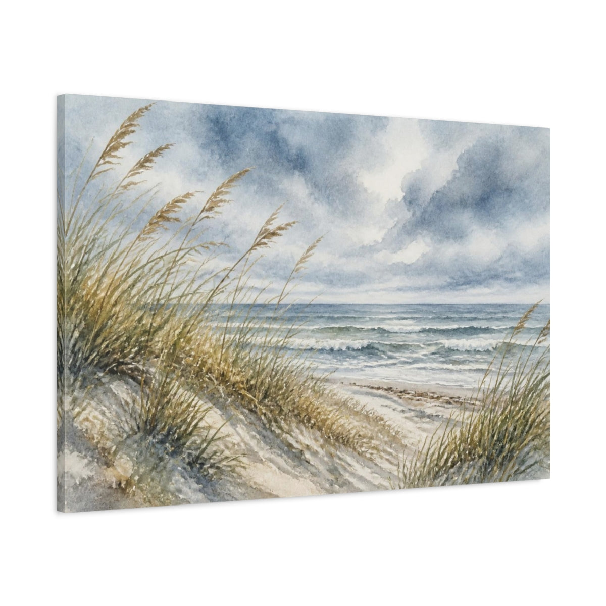 Main Mockup. Nordic Dune Grass Seascape shown as canvas print