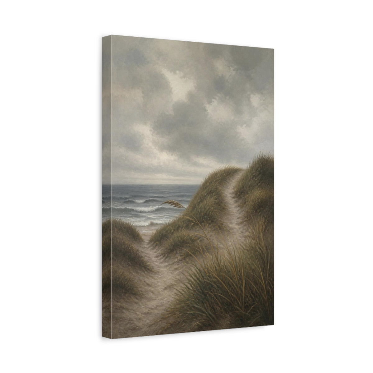 Side Mockup 4. Nordic Dune Path shown as canvas print