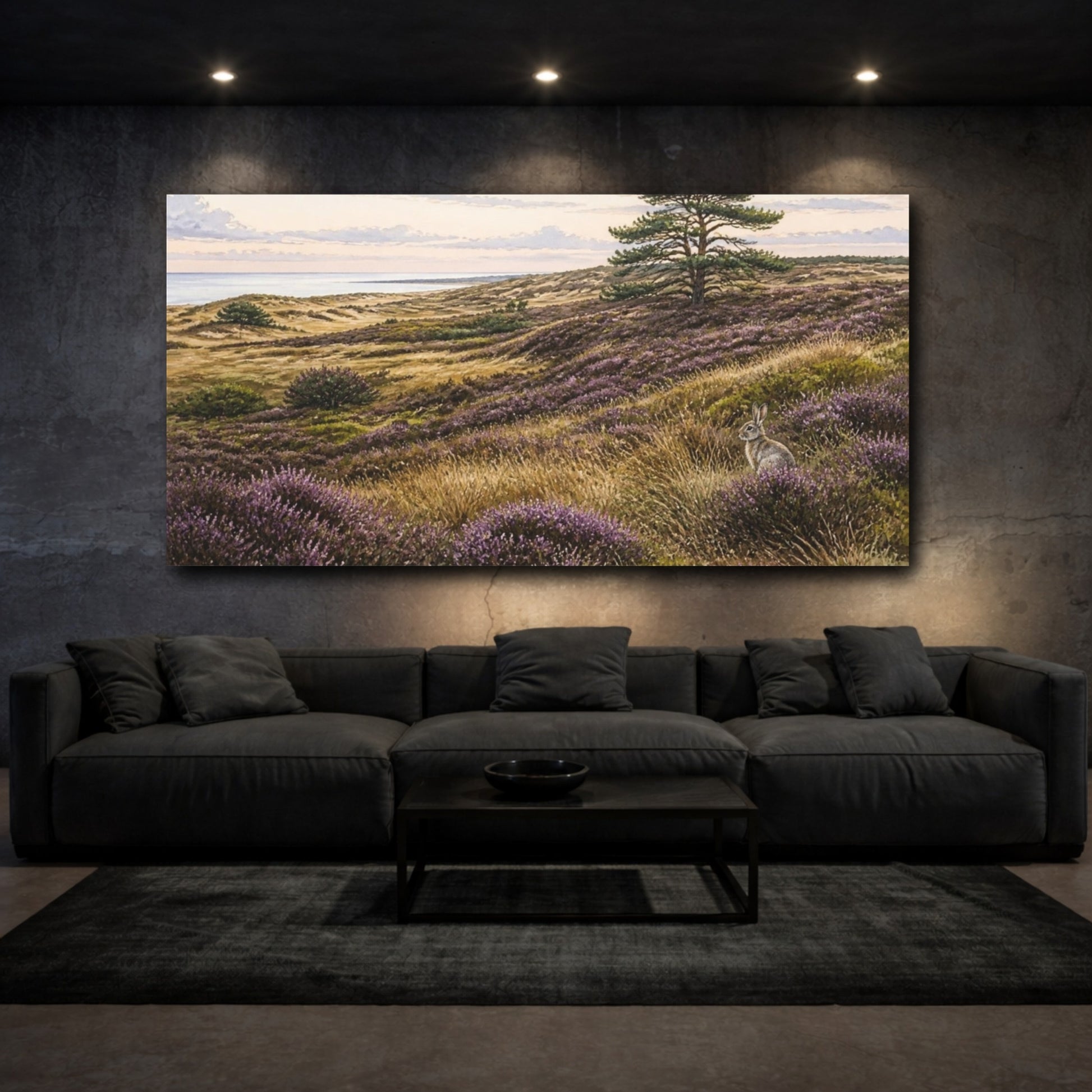 Mockup 3. Nordic Heather Hare shown as canvas print