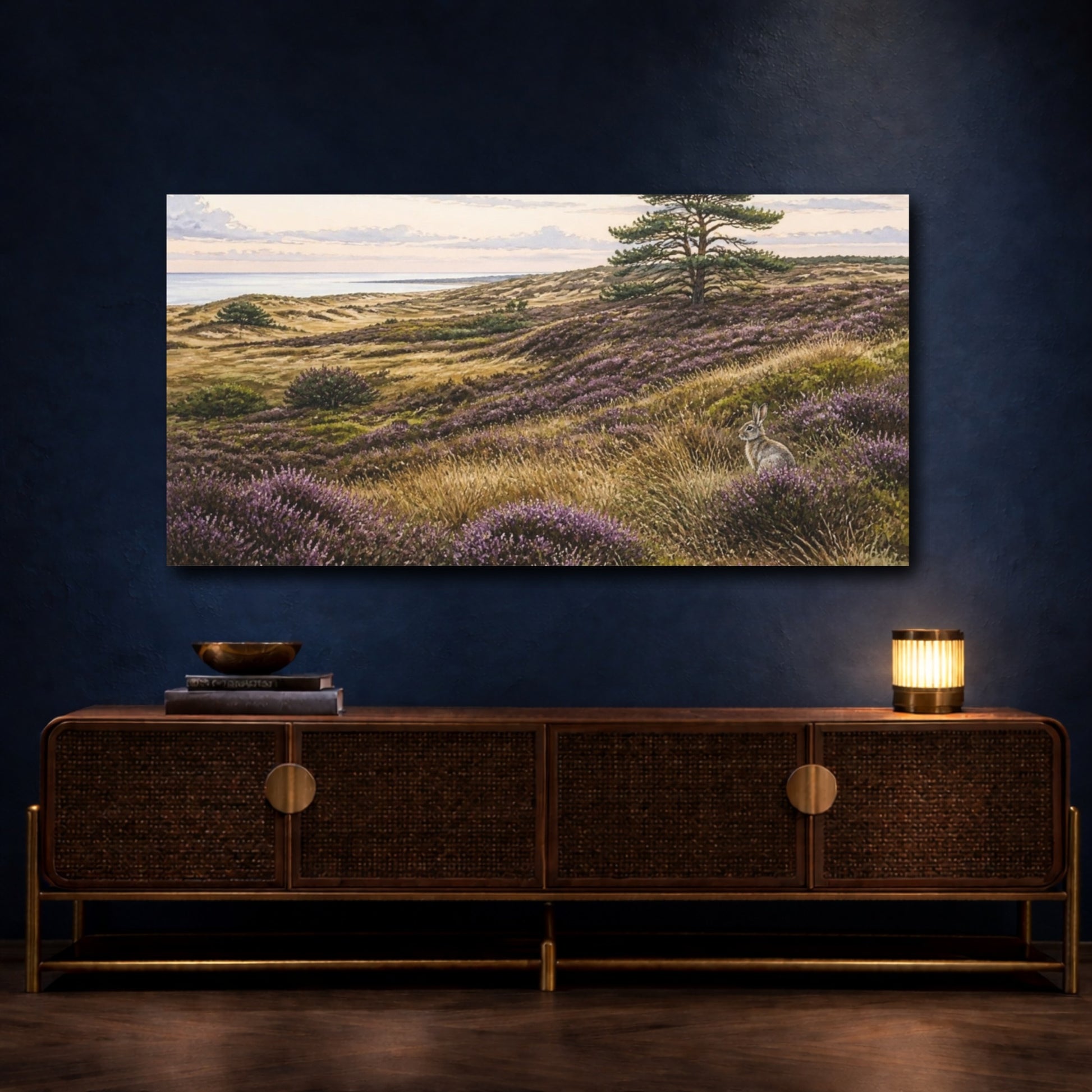 Mockup 4. Nordic Heather Hare shown as canvas print