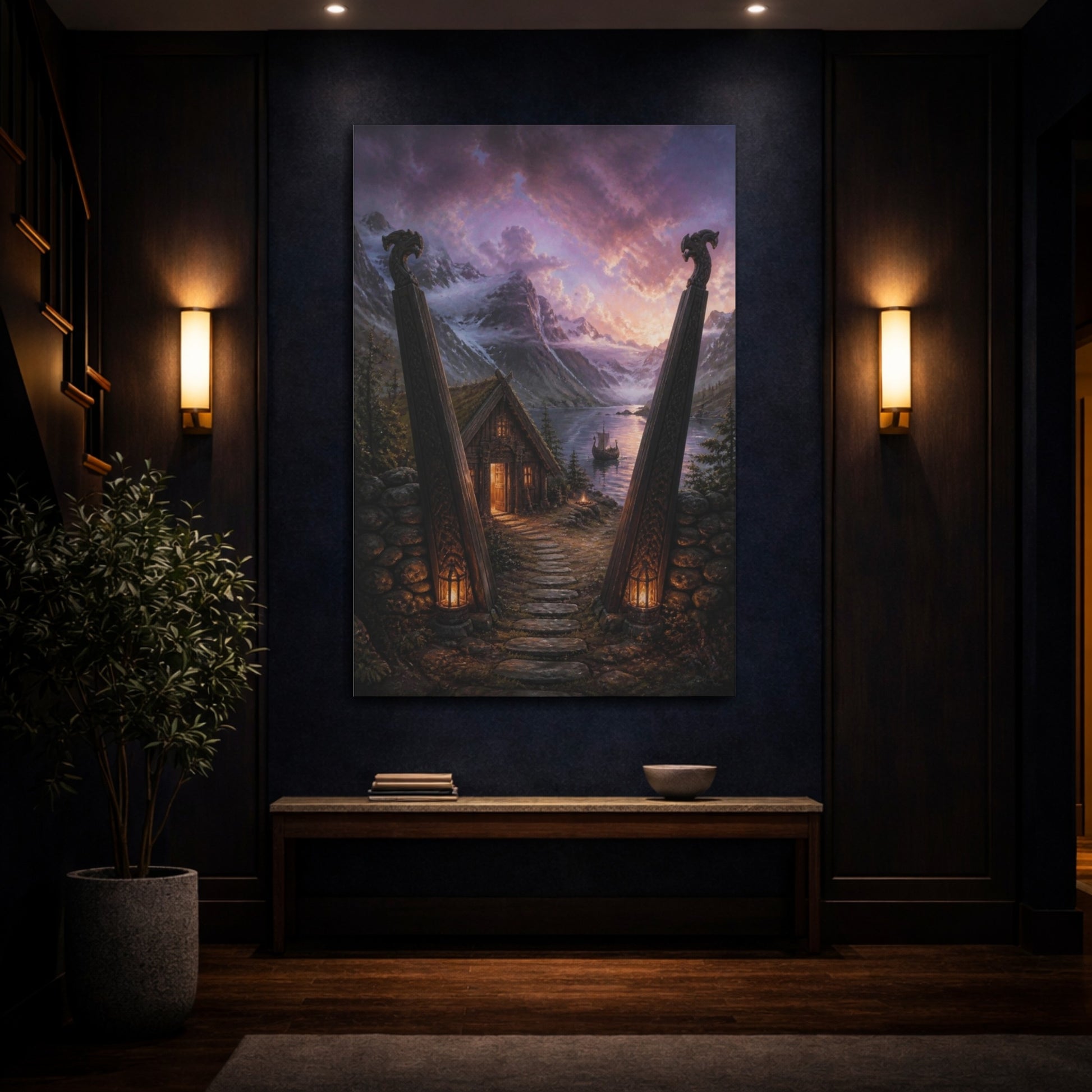 Mockup 4. Nordic Longhouse By Fjord shown as canvas print