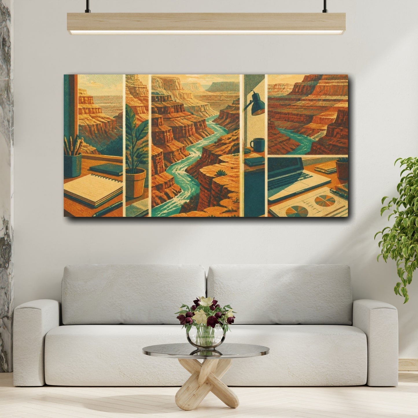 Mockup 2. Office Canyon View shown as canvas print