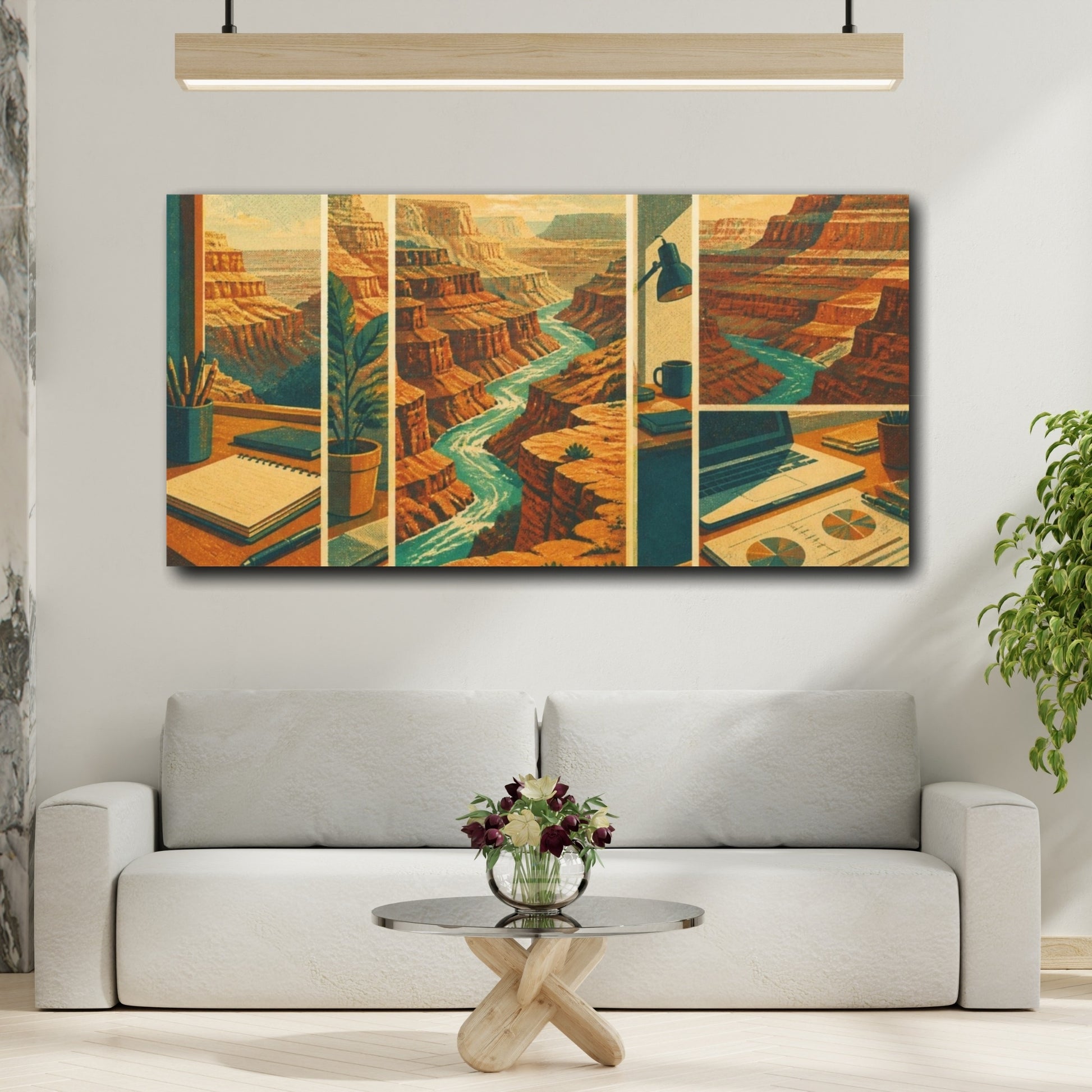 Mockup 2. Office Canyon View shown as canvas print