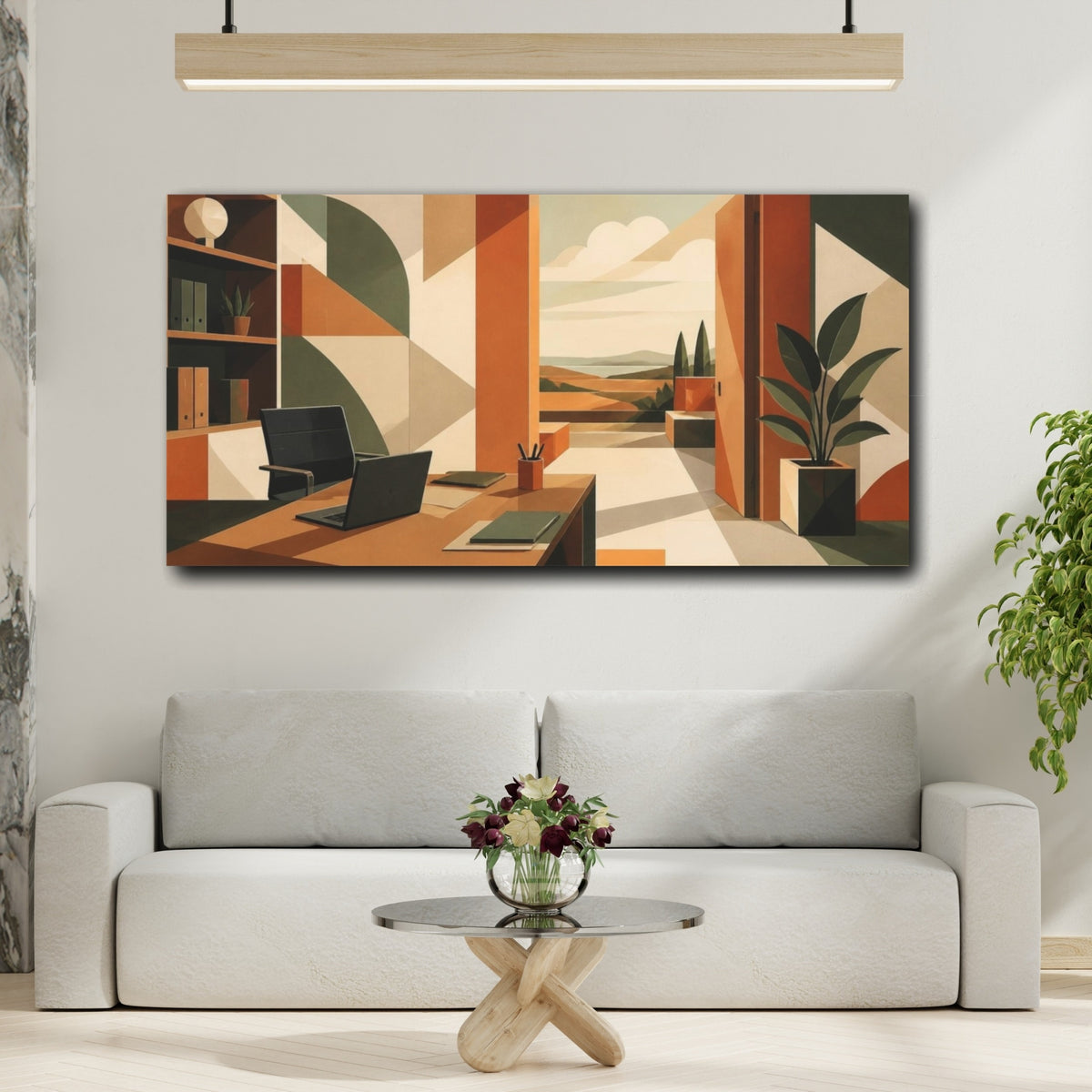 Mockup 2. Office Doorway View shown as canvas print