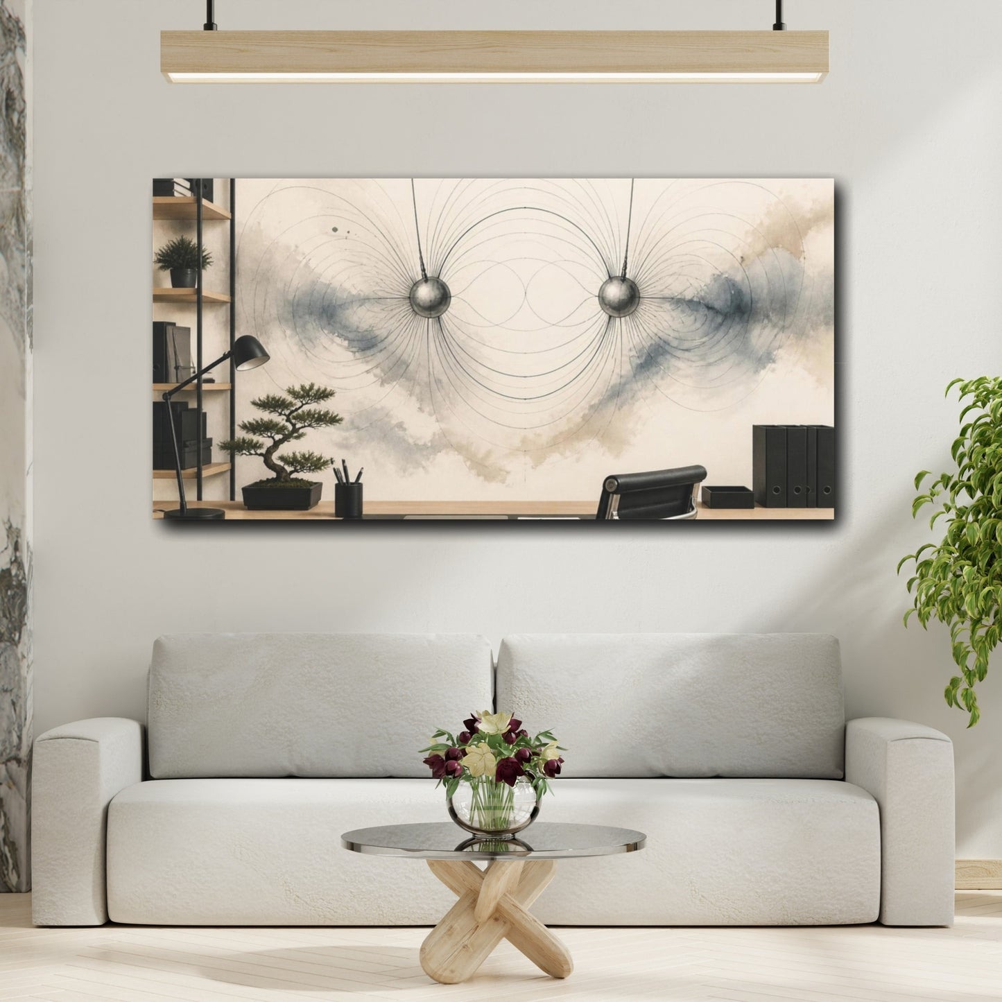 Mockup 2. Office Magnetic Spheres shown as canvas print