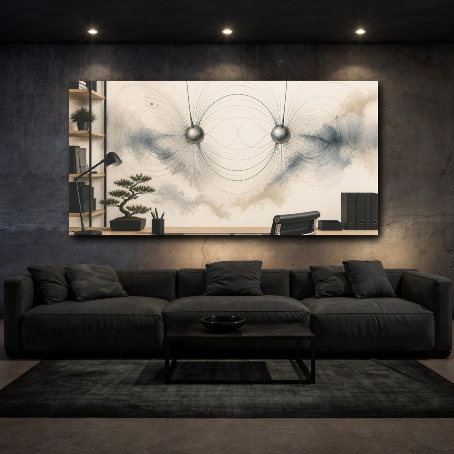 Mockup 3. Office Magnetic Spheres shown as canvas print