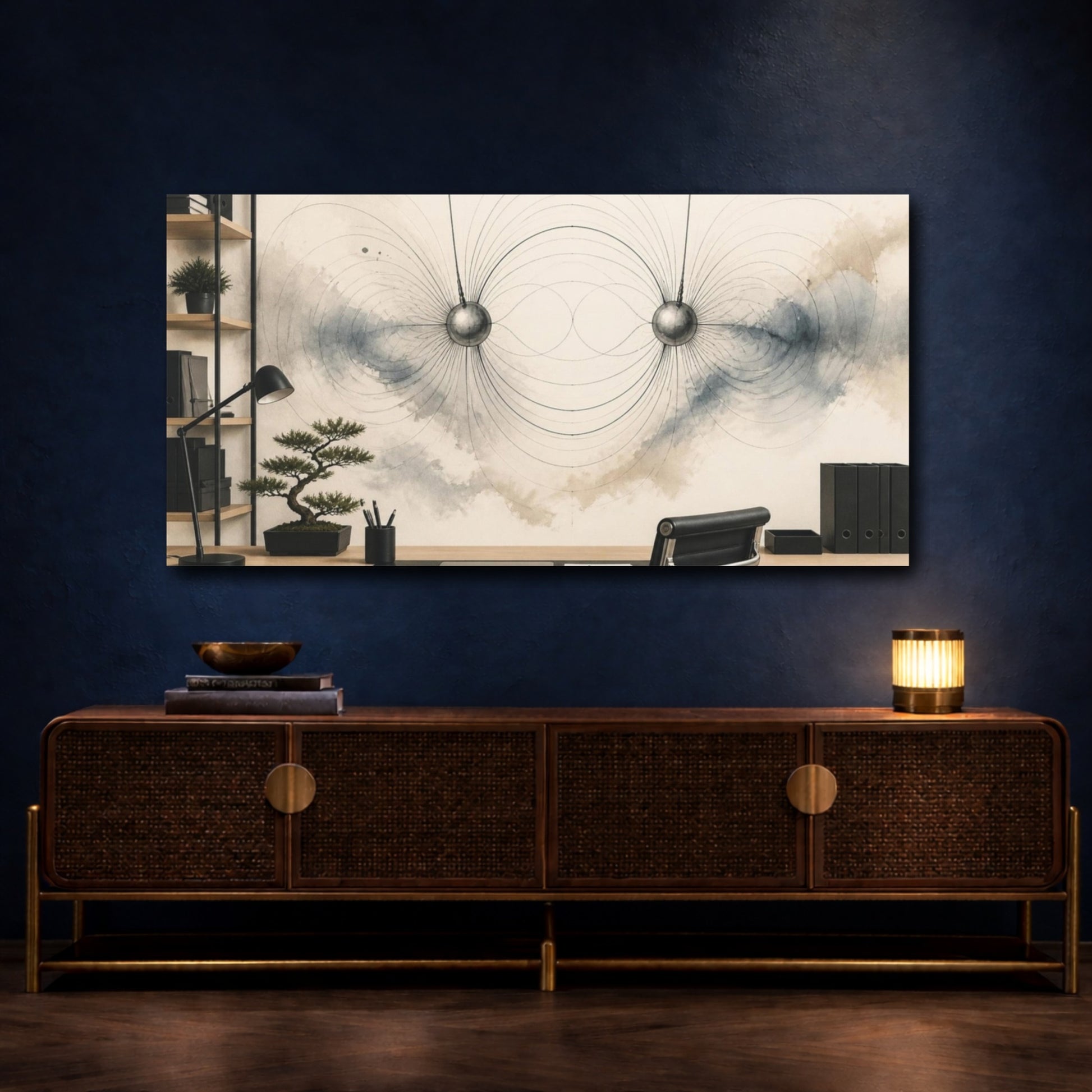 Mockup 4. Office Magnetic Spheres shown as canvas print