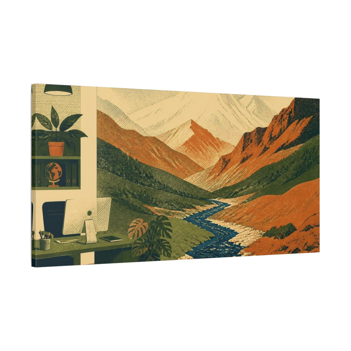 Main Mockup. Office Mountain View shown as canvas print