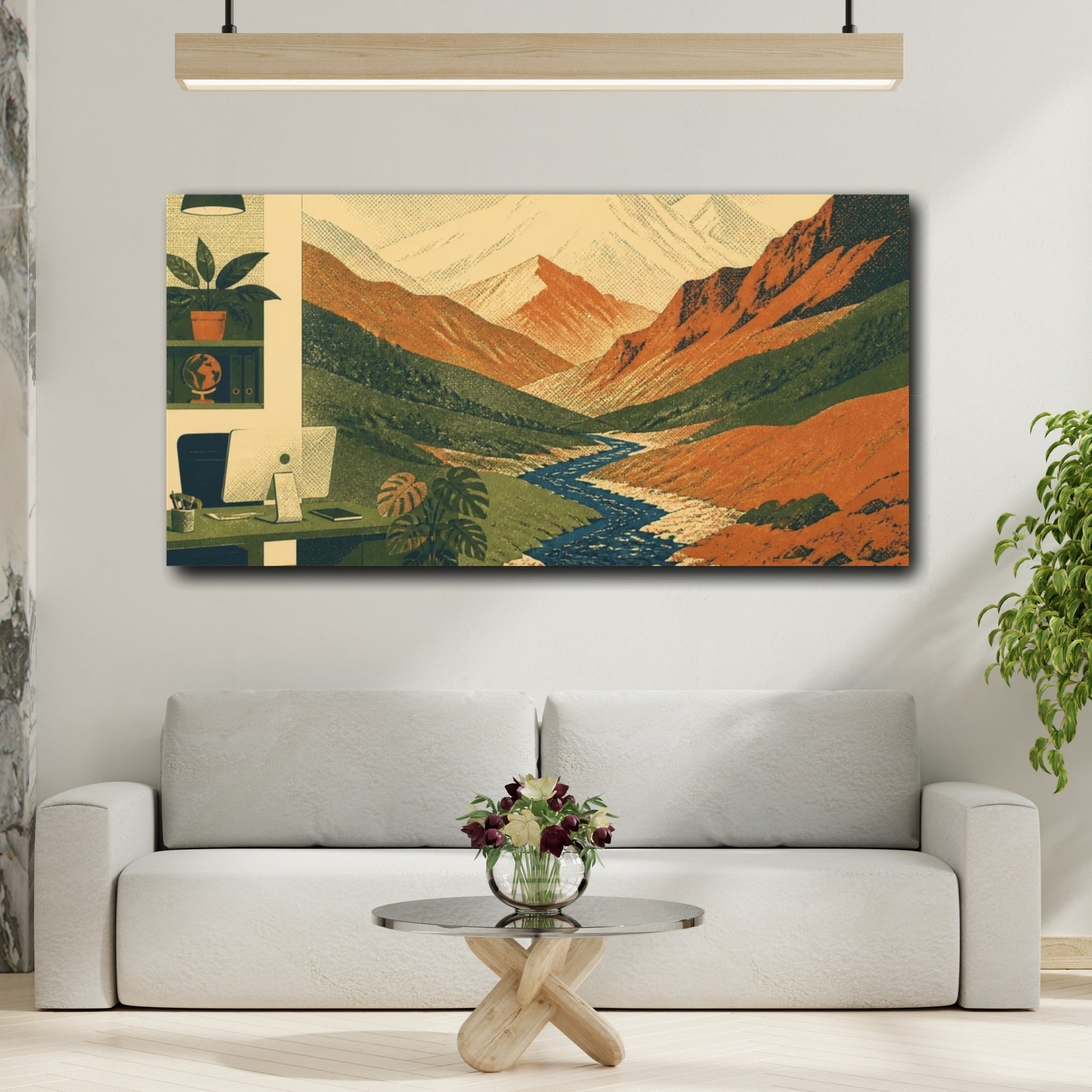 Mockup 2. Office Mountain View shown as canvas print