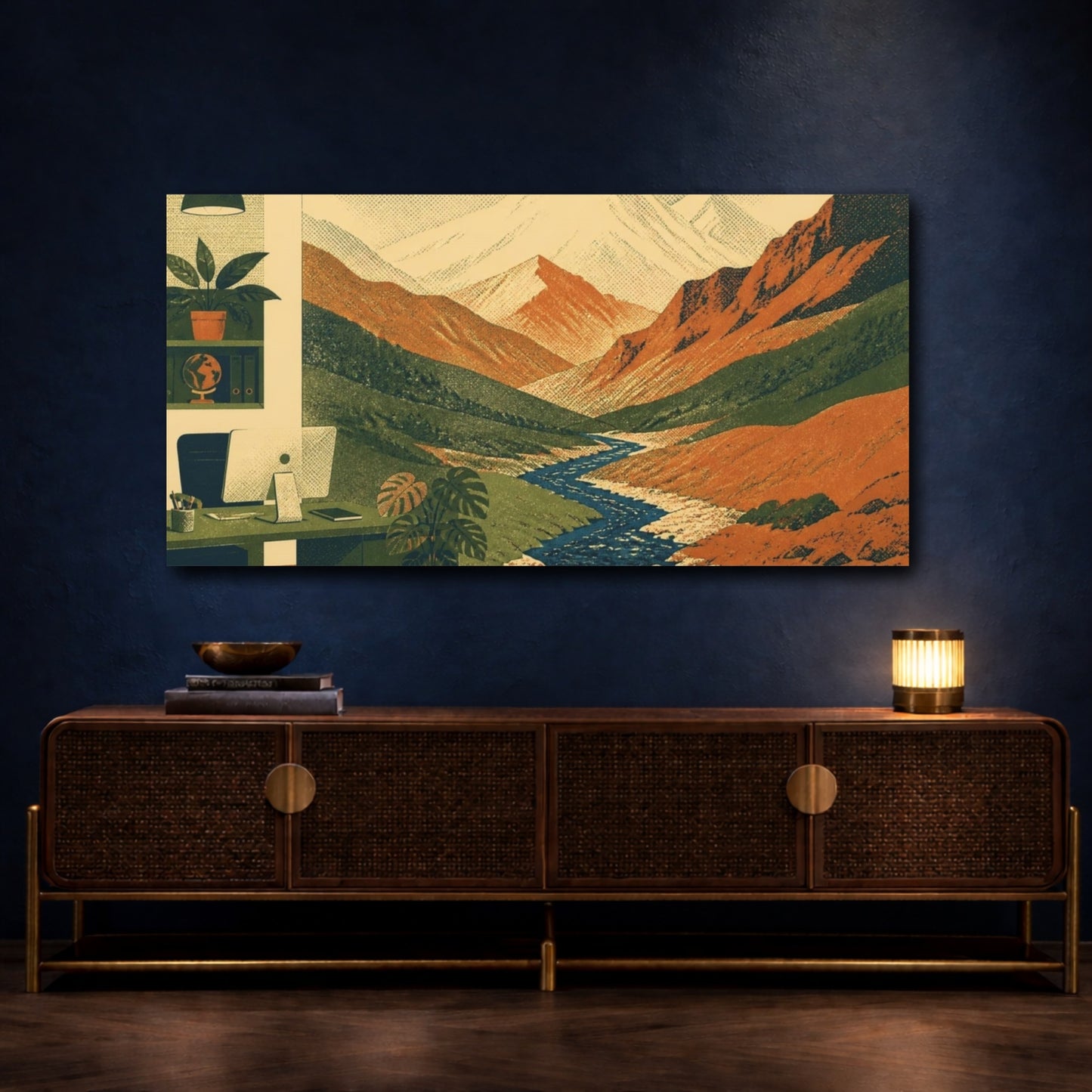 Mockup 4. Office Mountain View shown as canvas print