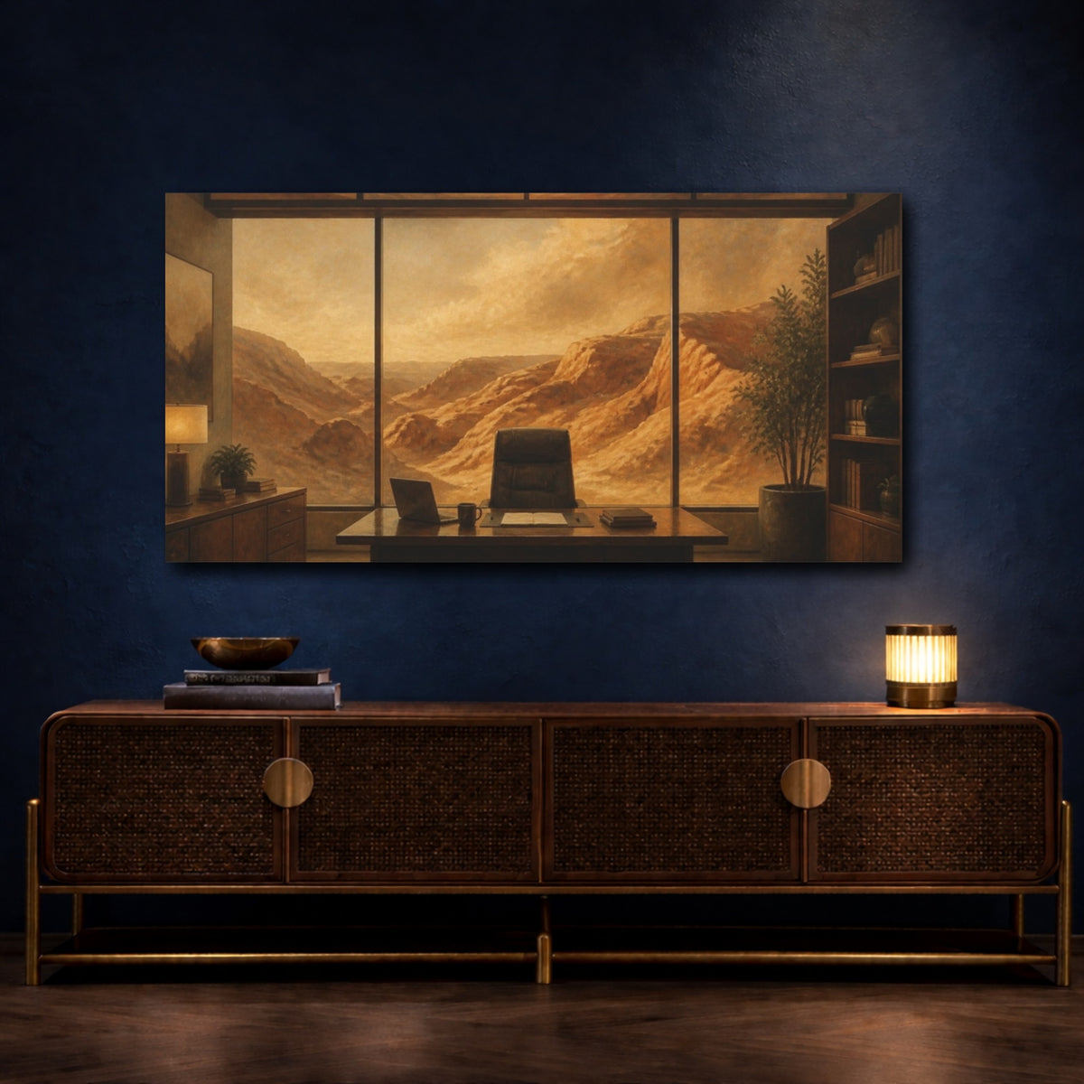Mockup 4. Office With Sandstone View shown as canvas print