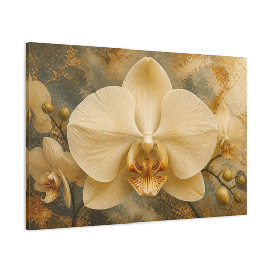 Main Mockup. Orchid Flower Elegance shown as canvas print