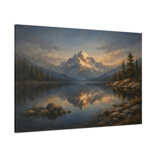 Main Mockup. Organic Dark Room Contrast Composition shown as stretched canvas wall art