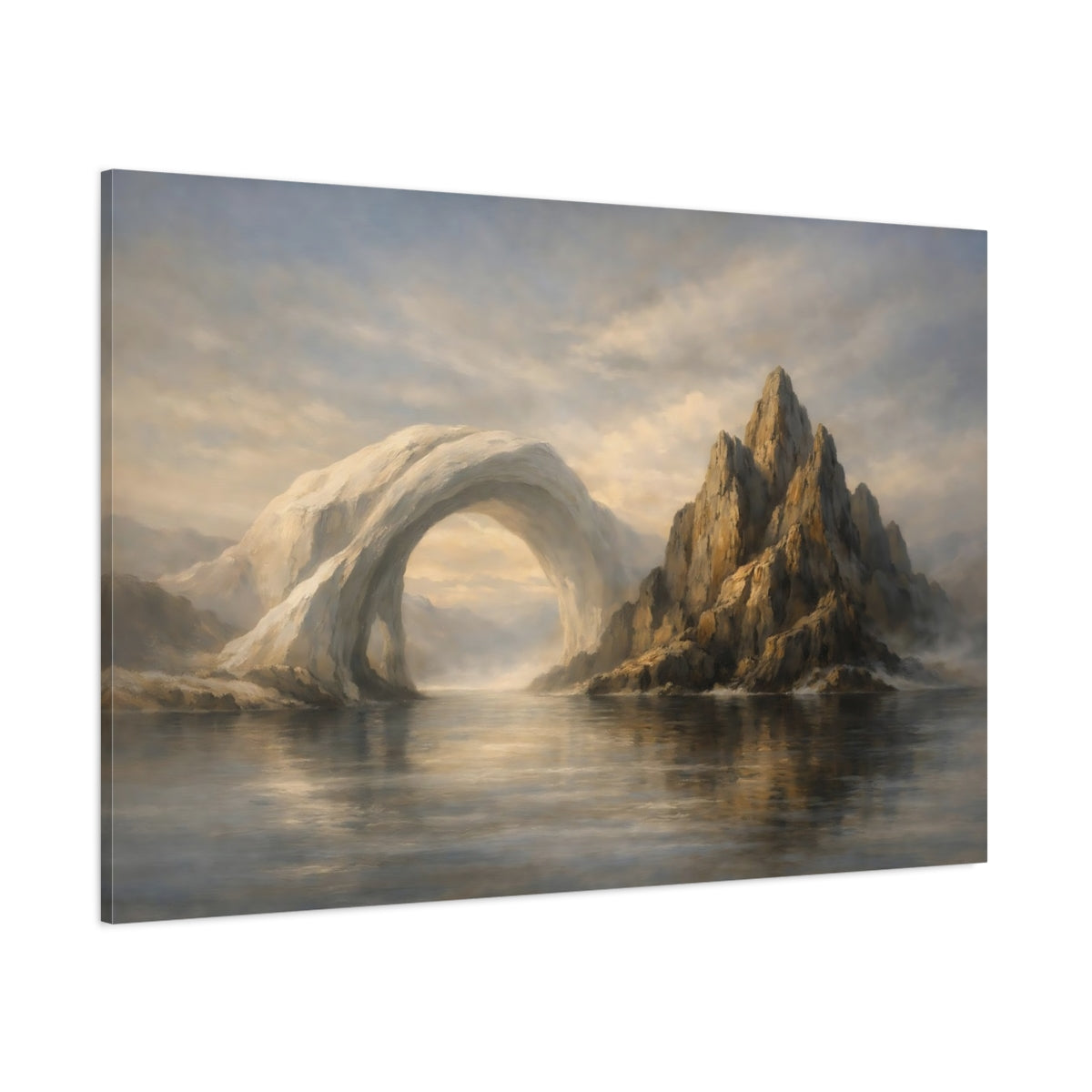 Main Mockup. Organic Duality Cinematic Composition shown as stretched canvas wall art