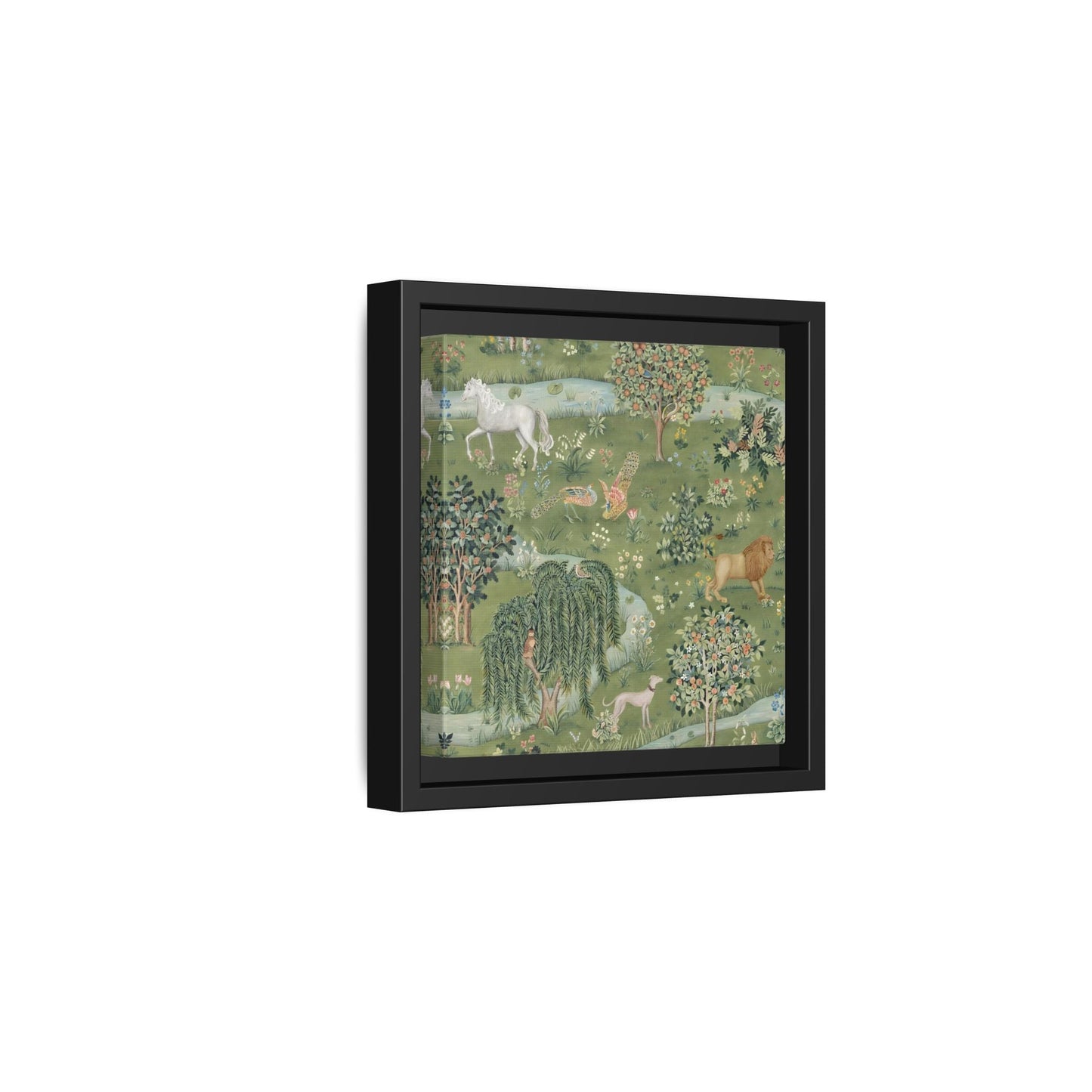 Owl Willow Green Morris Canvas Wall Art Animal Print - YesArtYes