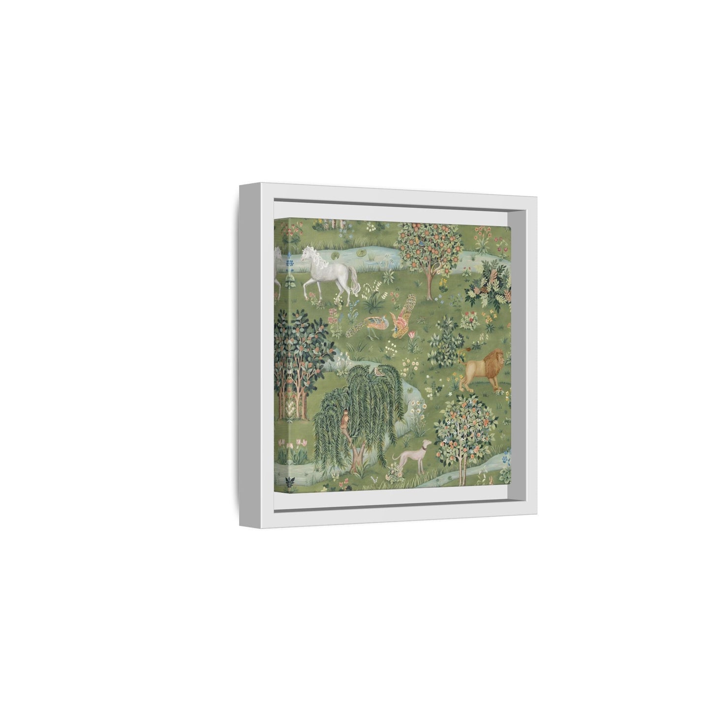 Owl Willow Green Morris Canvas Wall Art Animal Print - YesArtYes