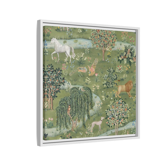 Owl Willow Green Morris Canvas Wall Art Animal Print - YesArtYes