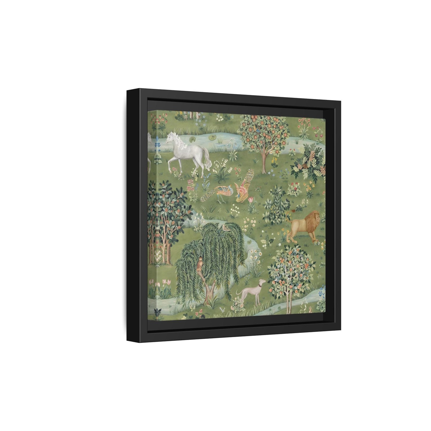 Owl Willow Green Morris Canvas Wall Art Animal Print - YesArtYes