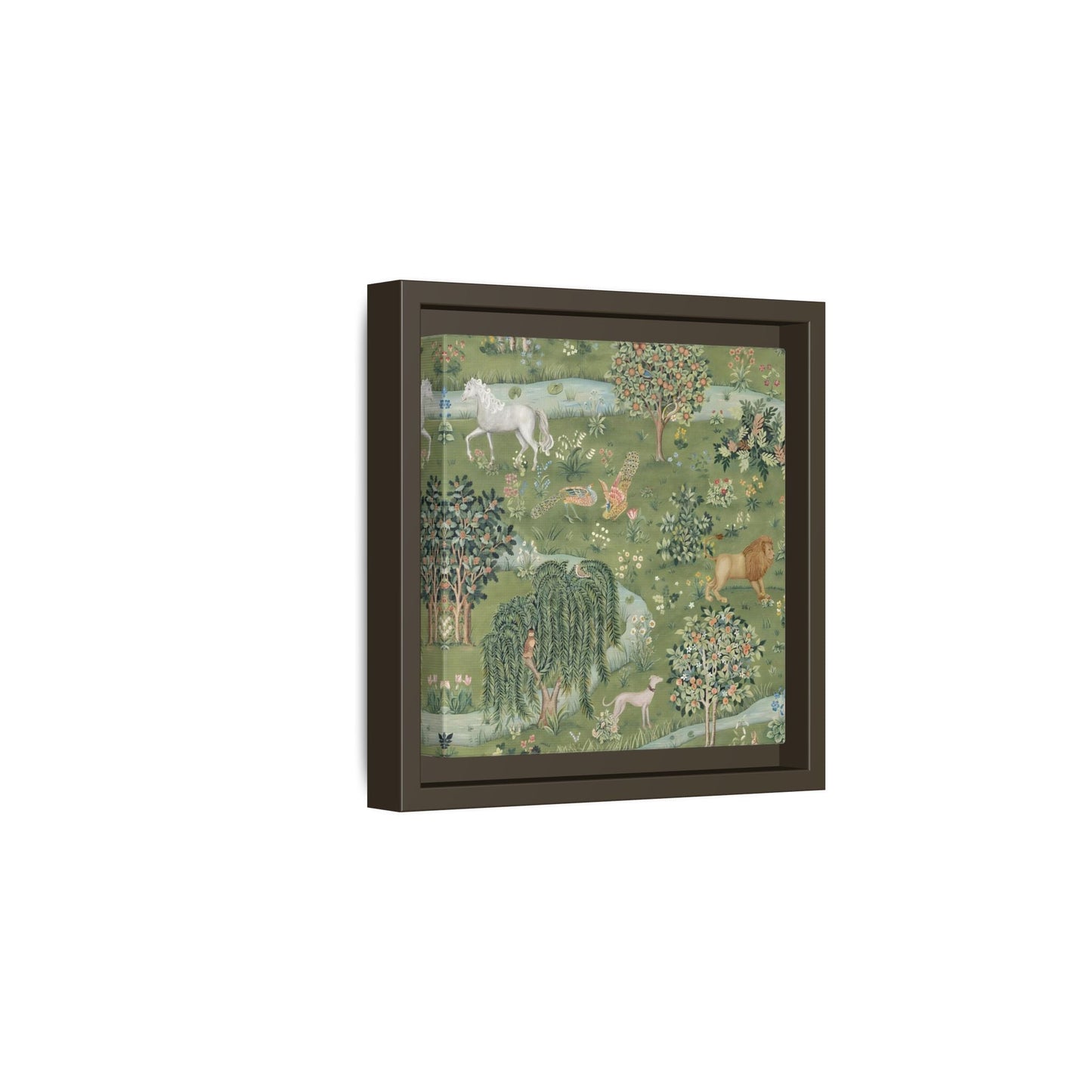 Owl Willow Green Morris Canvas Wall Art Animal Print - YesArtYes