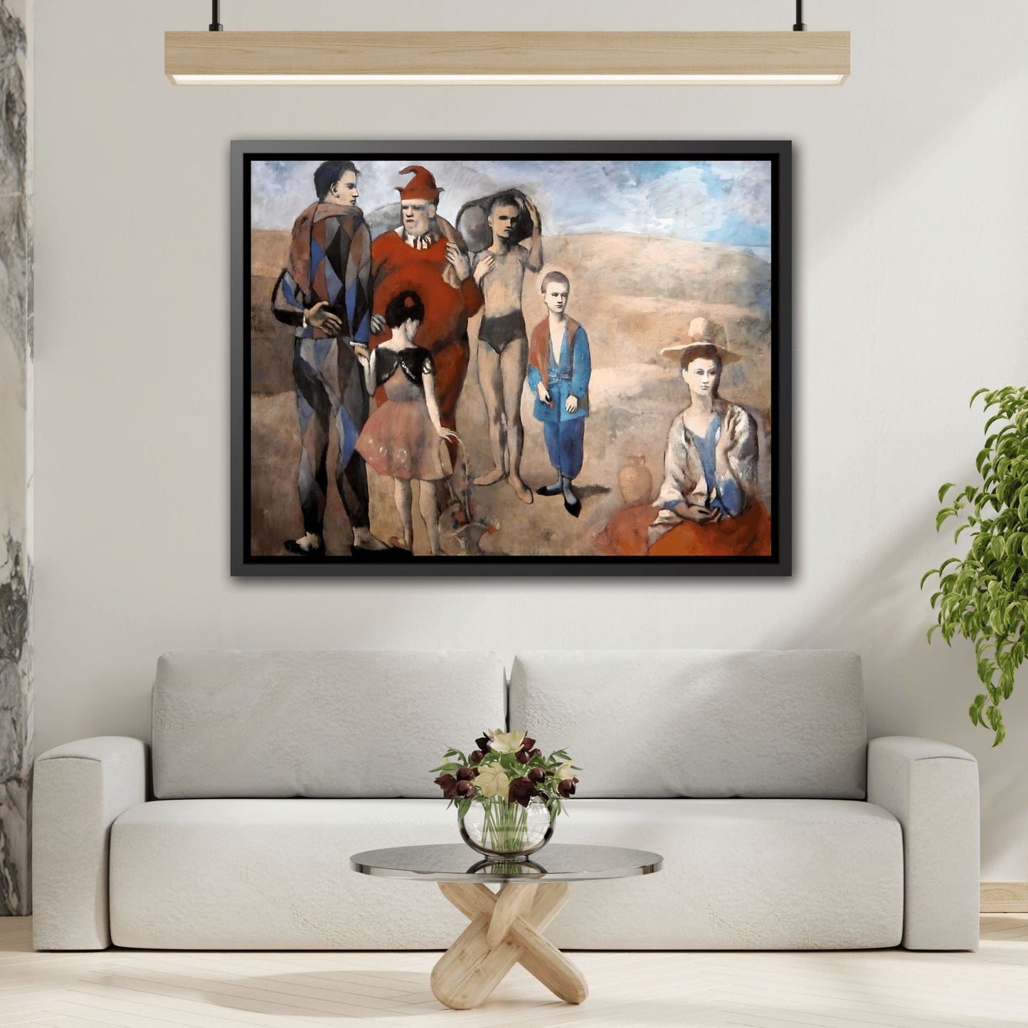 Pablo Picasso Family of Saltimbanques - Framed Circus Canvas Wall Art Reproduction