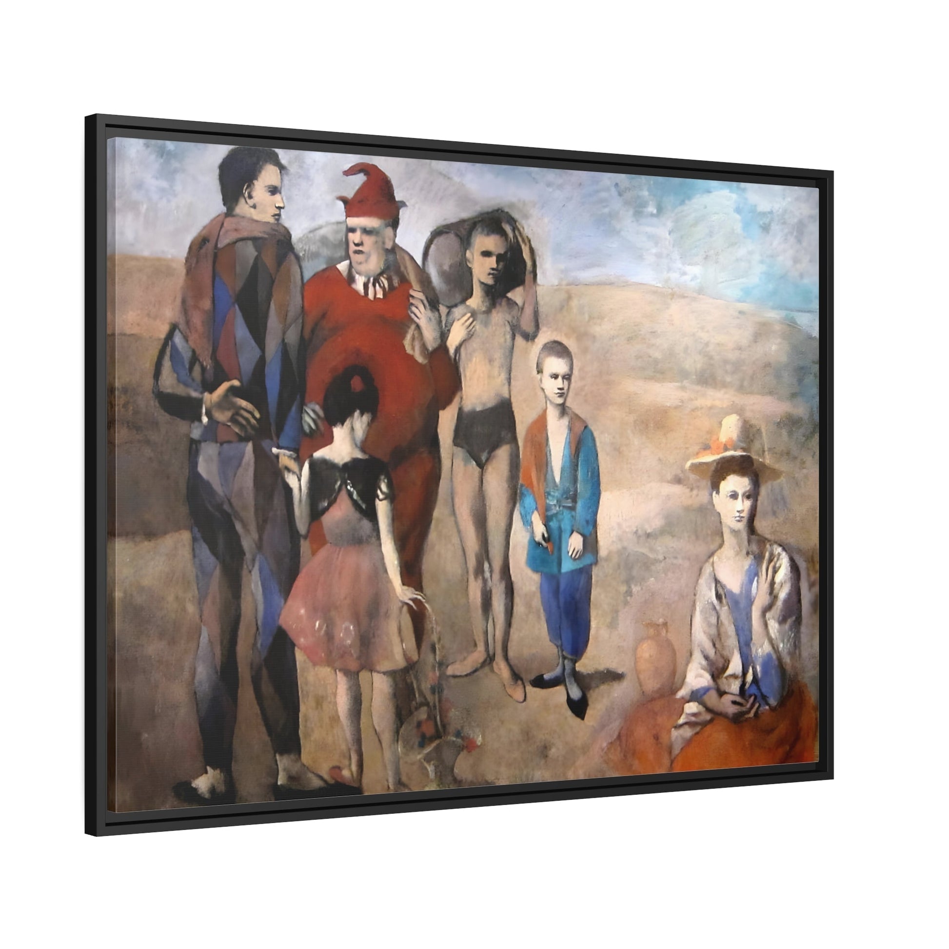 Pablo Picasso Family of Saltimbanques - Framed Circus Canvas Wall Art Reproduction