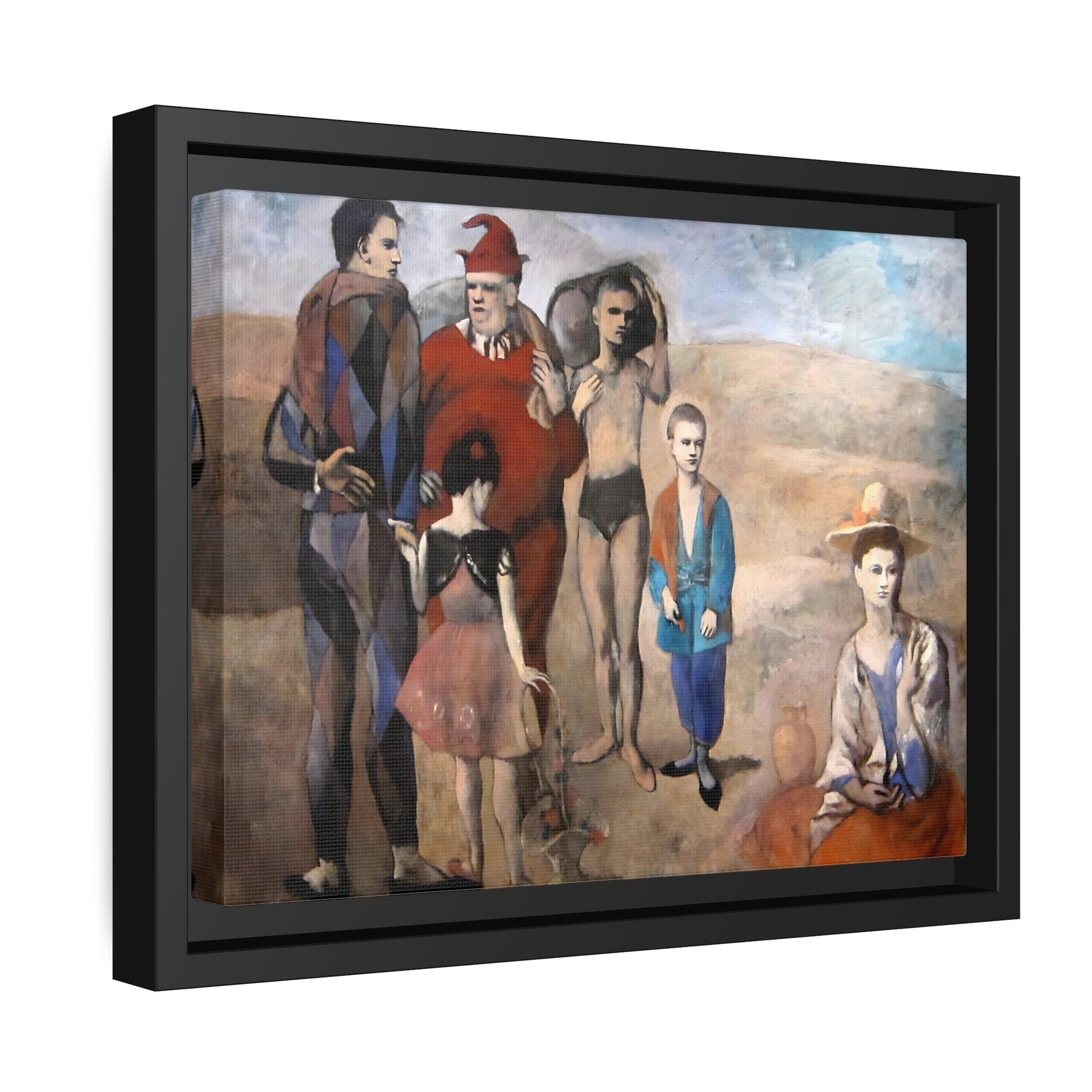 Pablo Picasso Family of Saltimbanques - Framed Circus Canvas Wall Art Reproduction