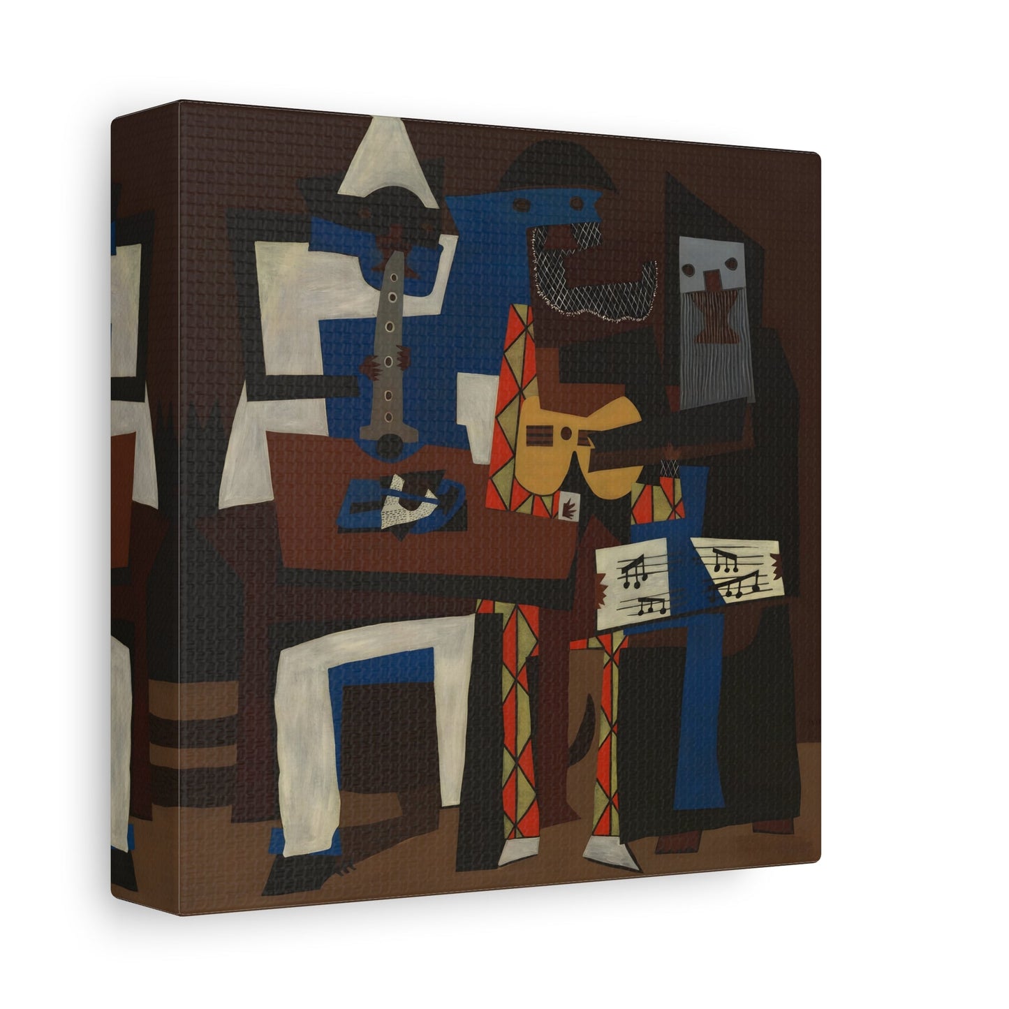 Pablo Picasso Three Musicians - Square Canvas Wall Art Print