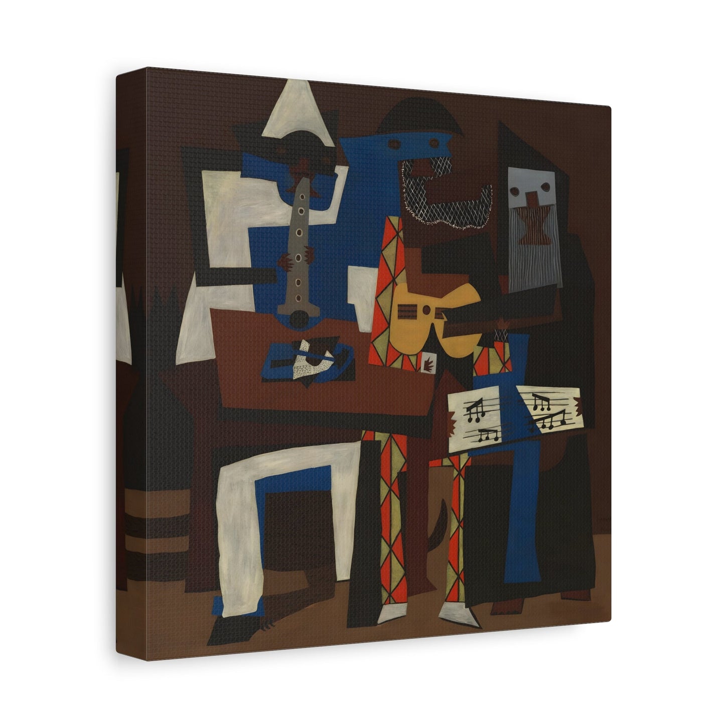 Pablo Picasso Three Musicians - Square Canvas Wall Art Print