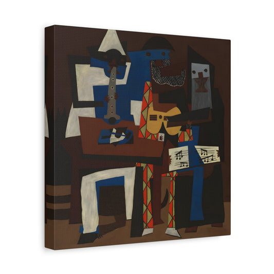 Pablo Picasso Three Musicians - Square Canvas Wall Art Print