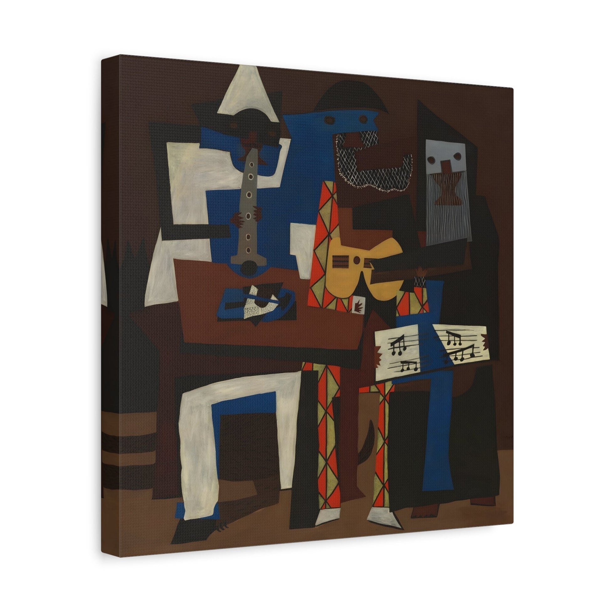 Pablo Picasso Three Musicians - Square Canvas Wall Art Print