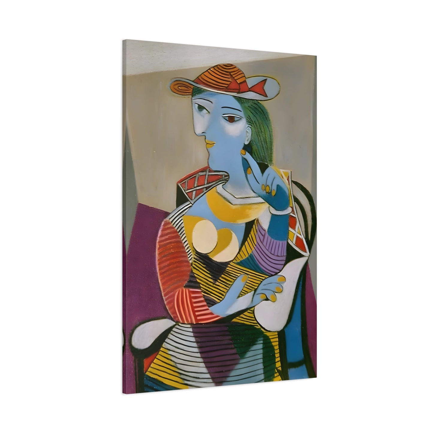 Pablo Ruiz Picasso Seated Woman - Canvas Wall Art Print - YesArtYes