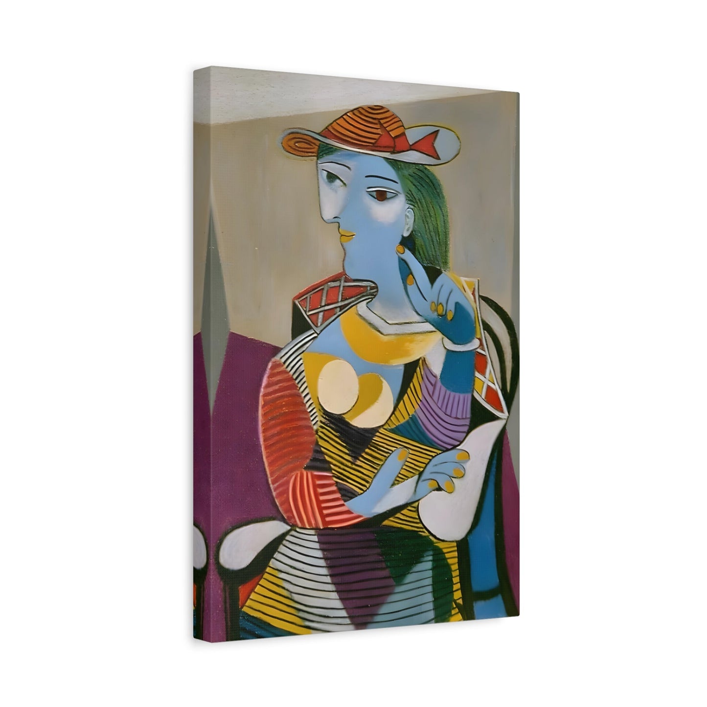 Pablo Ruiz Picasso Seated Woman - Canvas Wall Art Print Reproduction