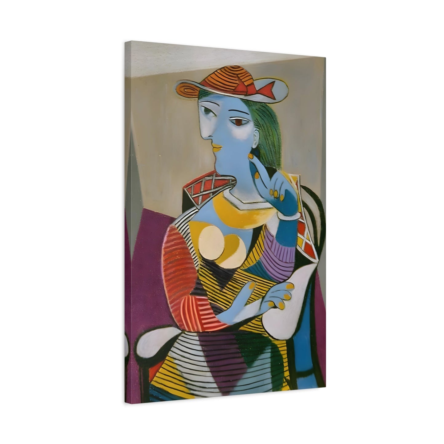 Pablo Ruiz Picasso Seated Woman - Canvas Wall Art Print Reproduction