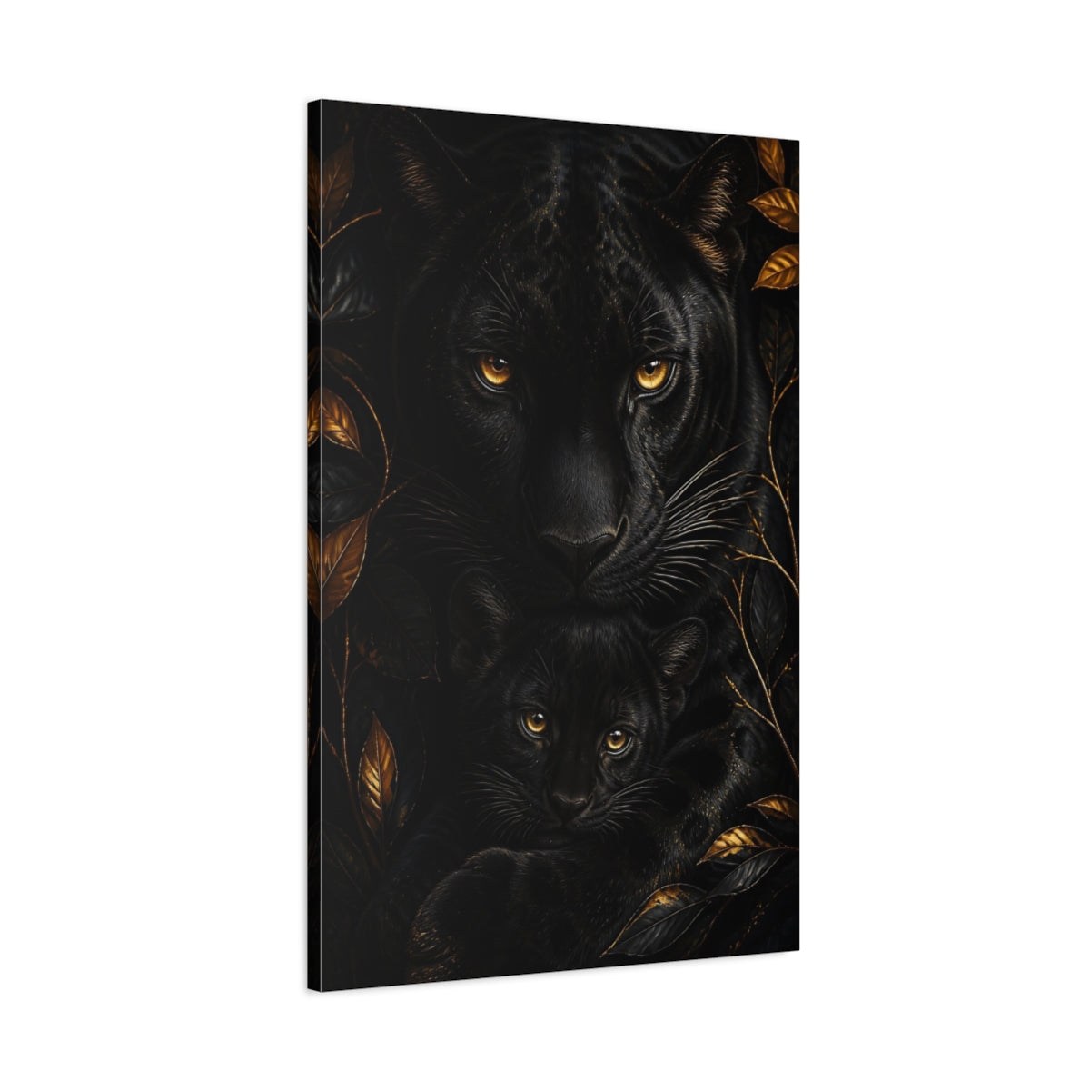 Main Mockup. Panther Animal Portrait shown as canvas print