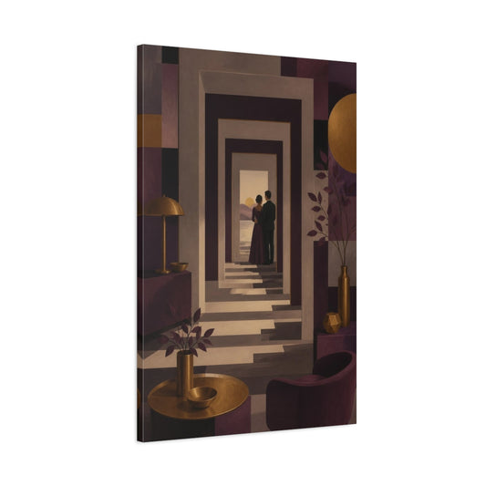 Main Mockup. Passage To Sunset shown as canvas print