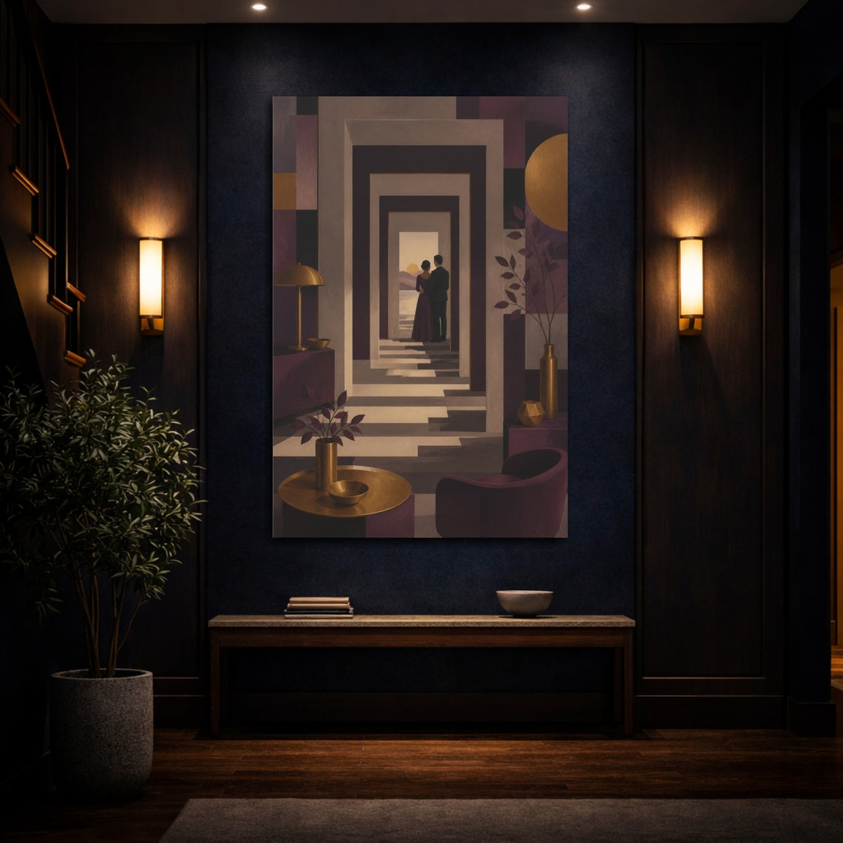 Mockup 4. Passage To Sunset shown as canvas print