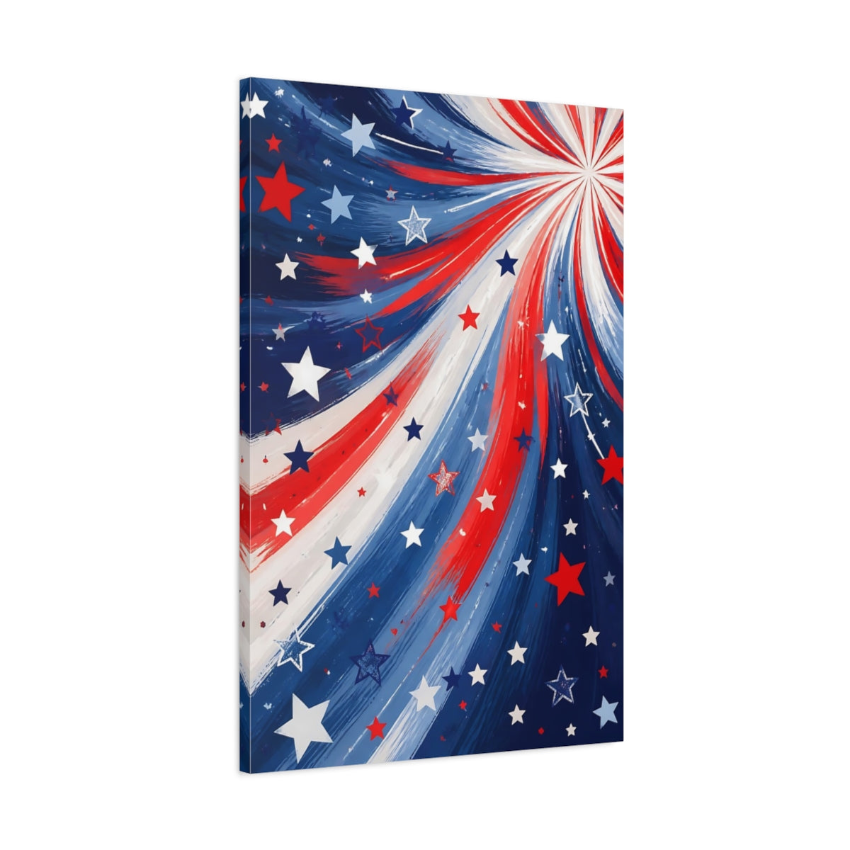 Main Mockup. Patriotic Stars shown as canvas print