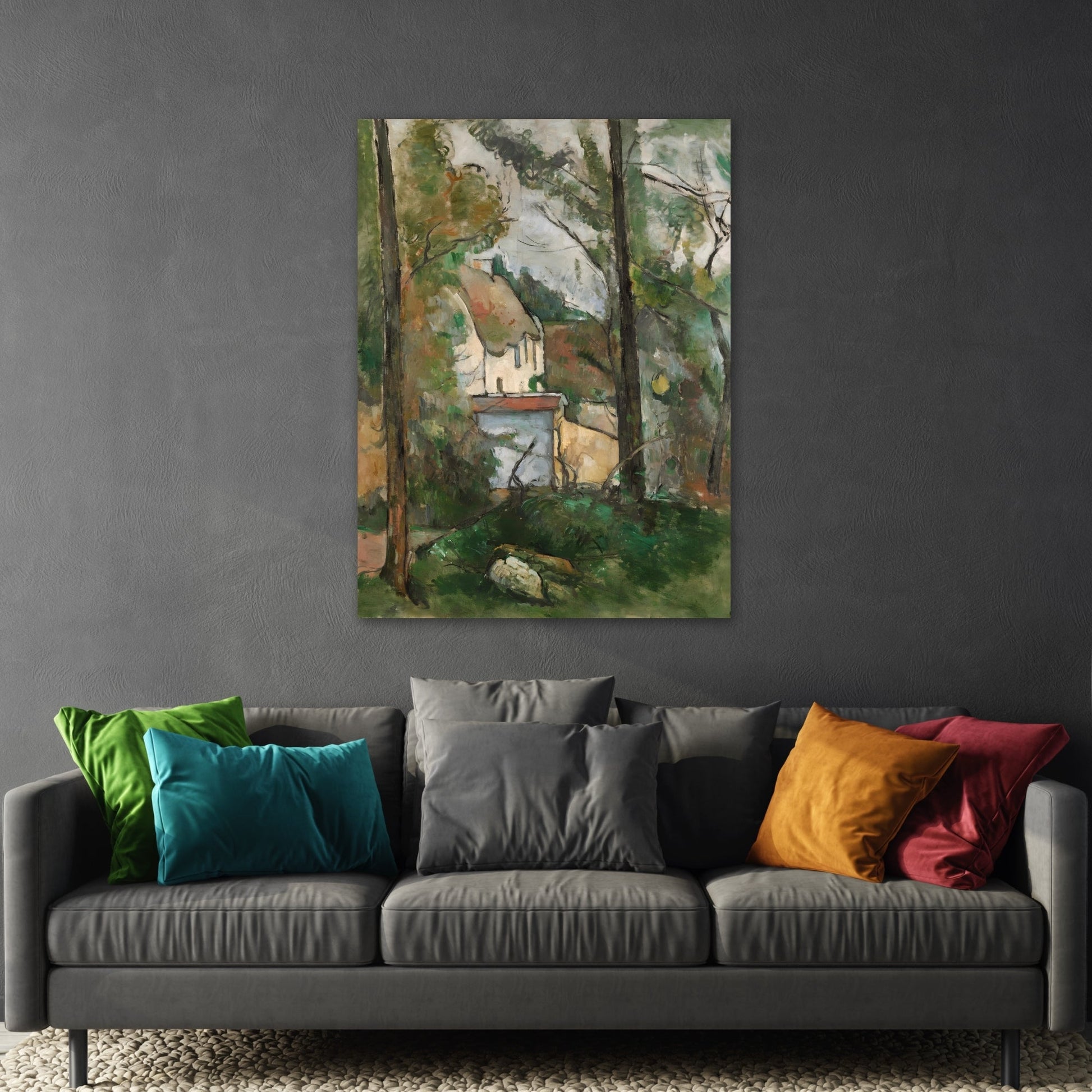 Paul Cezanne Canvas Wall Art - House in the Trees Print Reproduction - YesArtYes