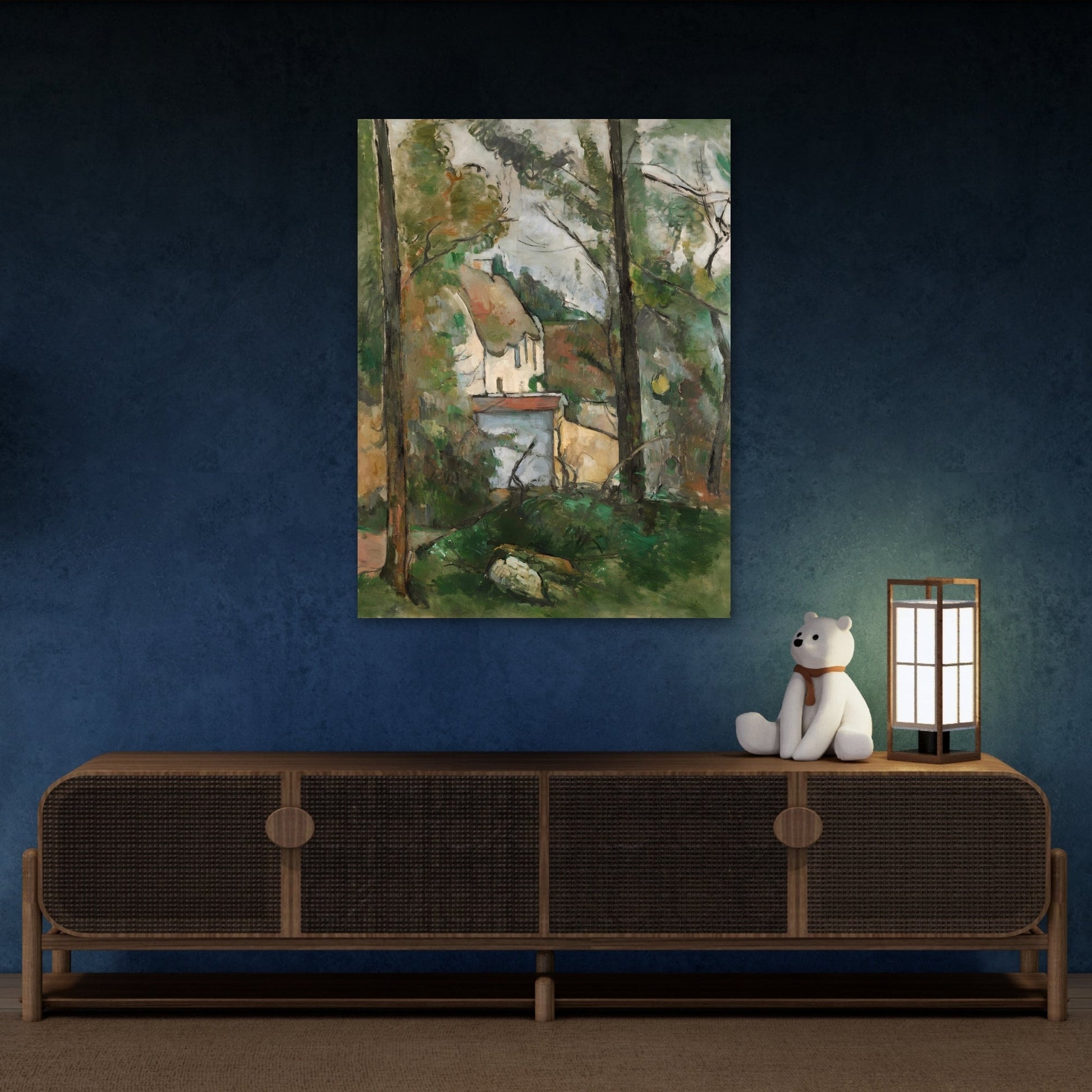 Paul Cezanne Canvas Wall Art - House in the Trees Print Reproduction - YesArtYes