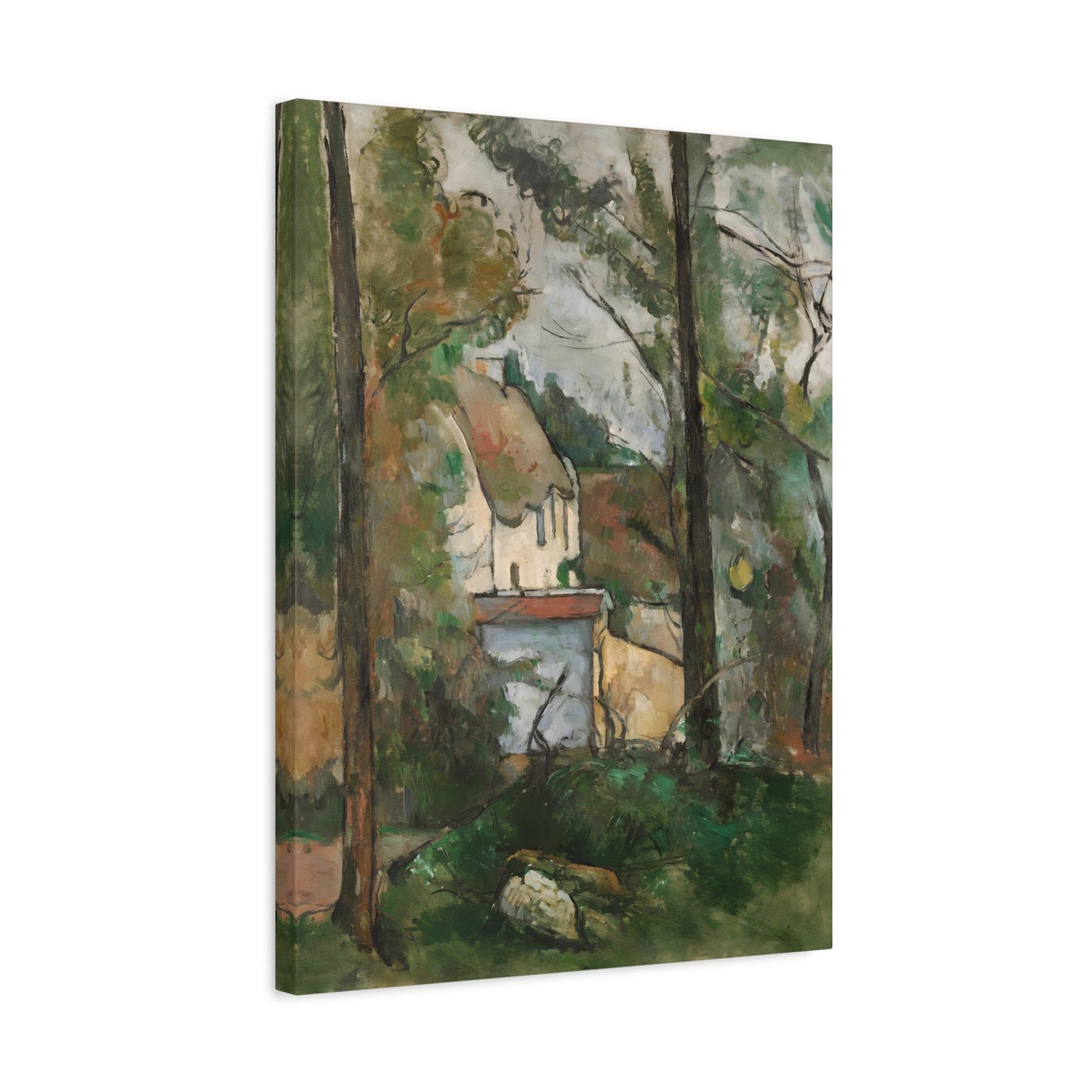 Paul Cezanne Canvas Wall Art - House in the Trees Print Reproduction - YesArtYes