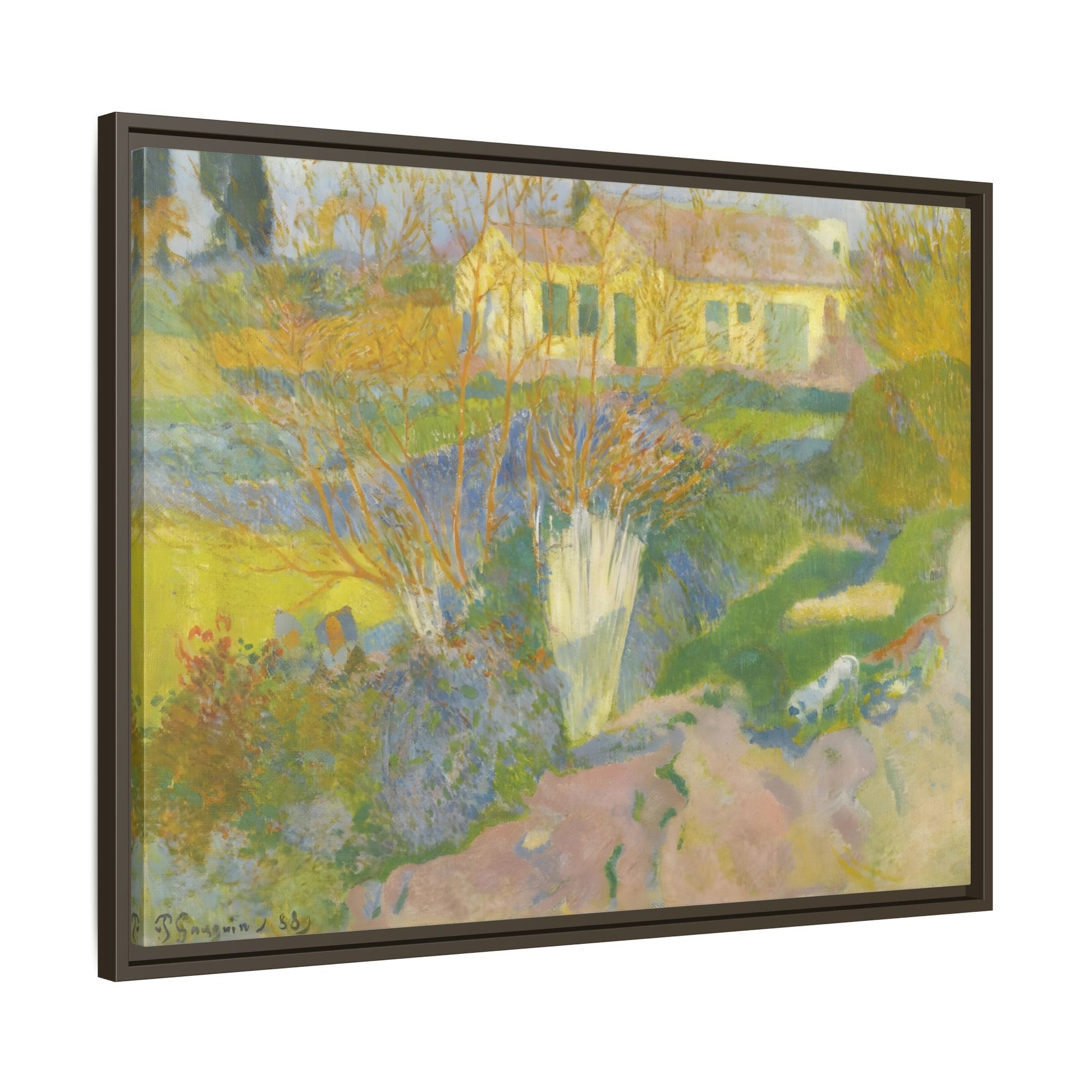 Paul Gauguin Canvas Wall Art Print - Les Mas Surroundings of Arles - YesArtYes