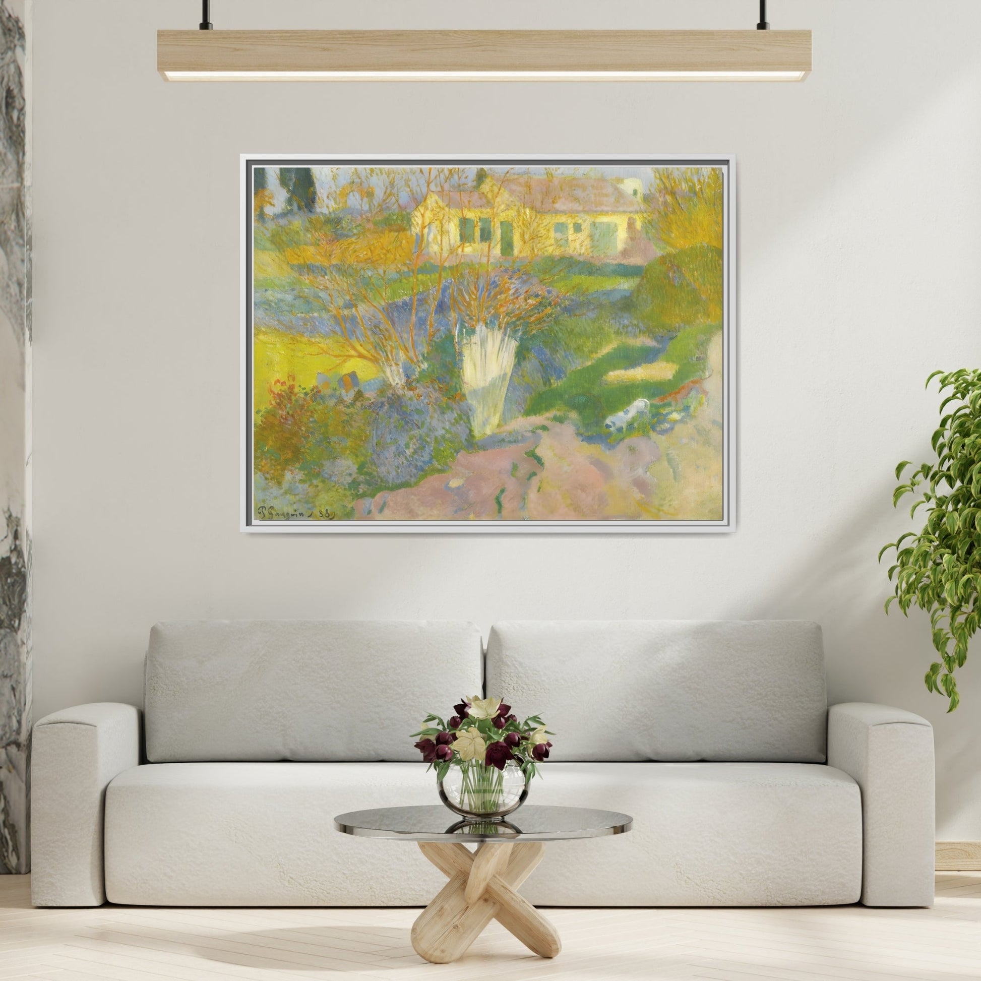 Paul Gauguin Canvas Wall Art Print - Les Mas Surroundings of Arles - YesArtYes