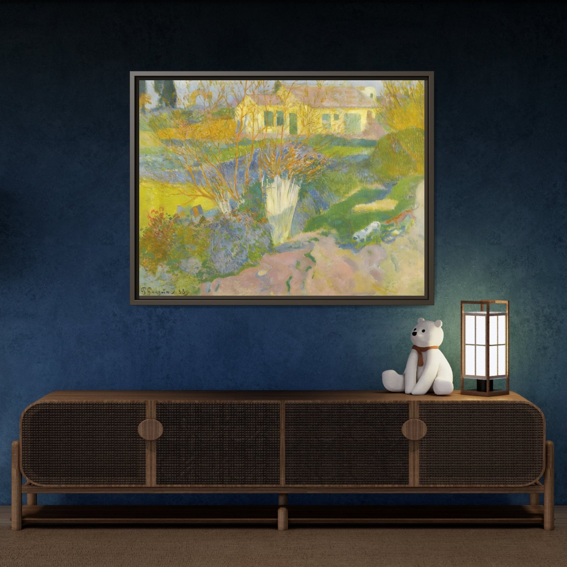 Paul Gauguin Canvas Wall Art Print - Les Mas Surroundings of Arles - YesArtYes