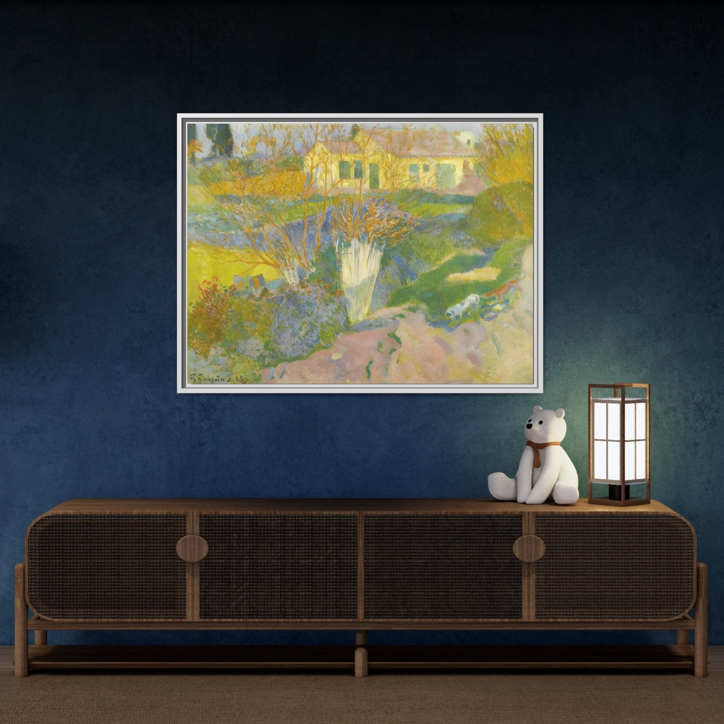 Paul Gauguin Canvas Wall Art Print - Les Mas Surroundings of Arles - YesArtYes
