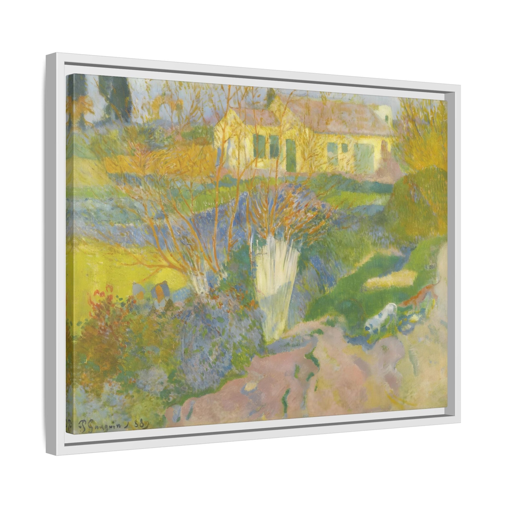 Paul Gauguin Canvas Wall Art Print - Les Mas Surroundings of Arles - YesArtYes