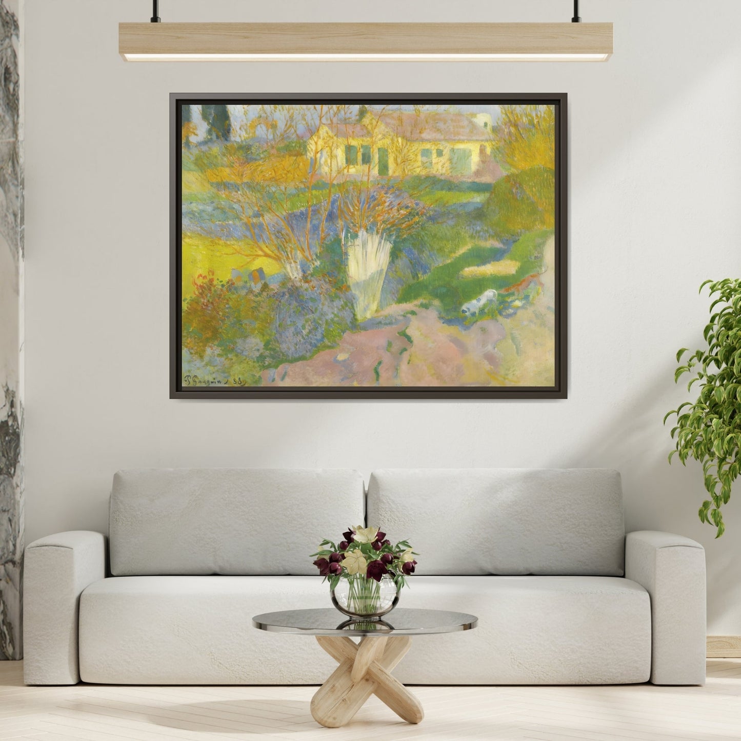 Paul Gauguin Canvas Wall Art Print - Les Mas Surroundings of Arles - YesArtYes